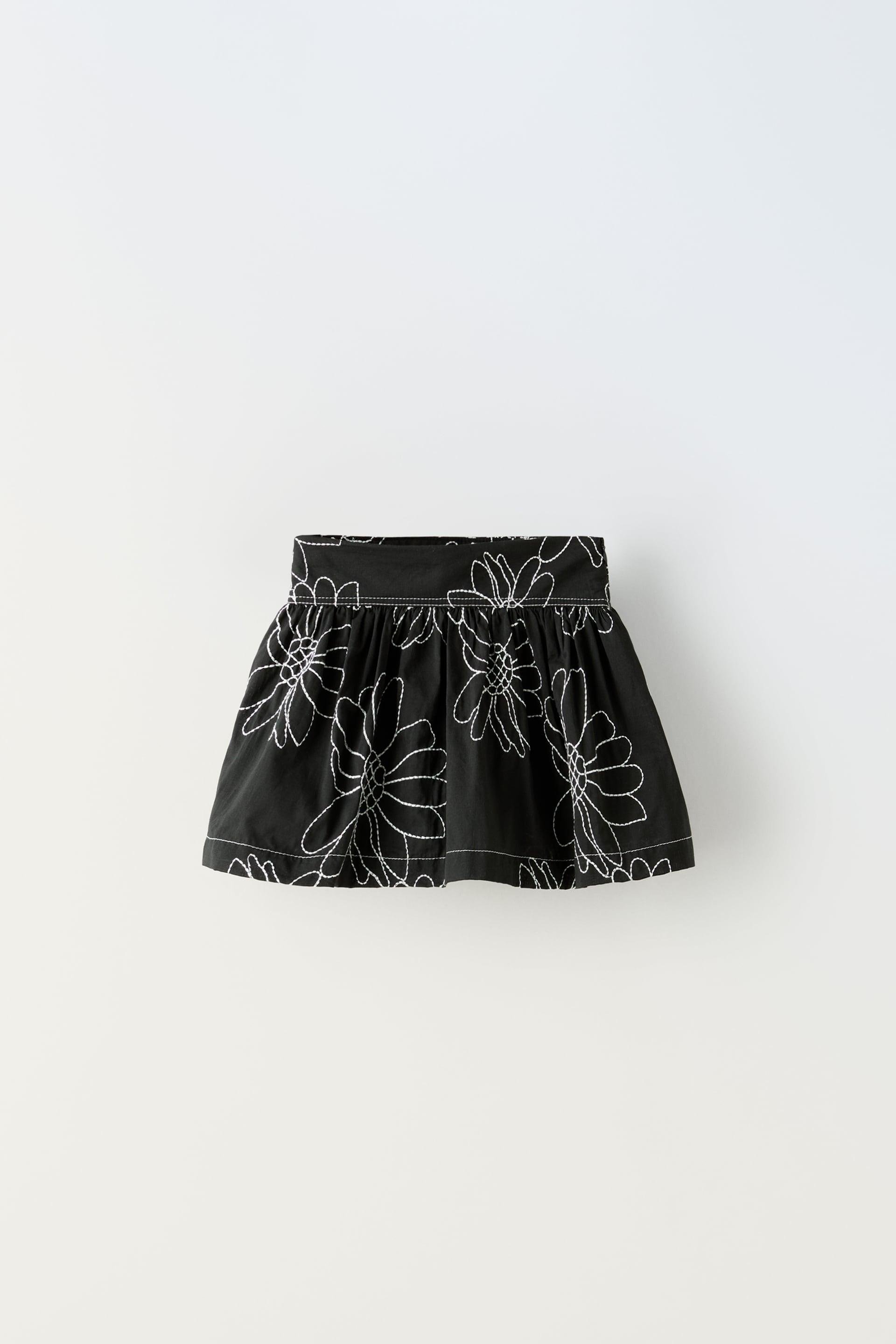 FLORAL EMBROIDERY SKIRT by ZARA