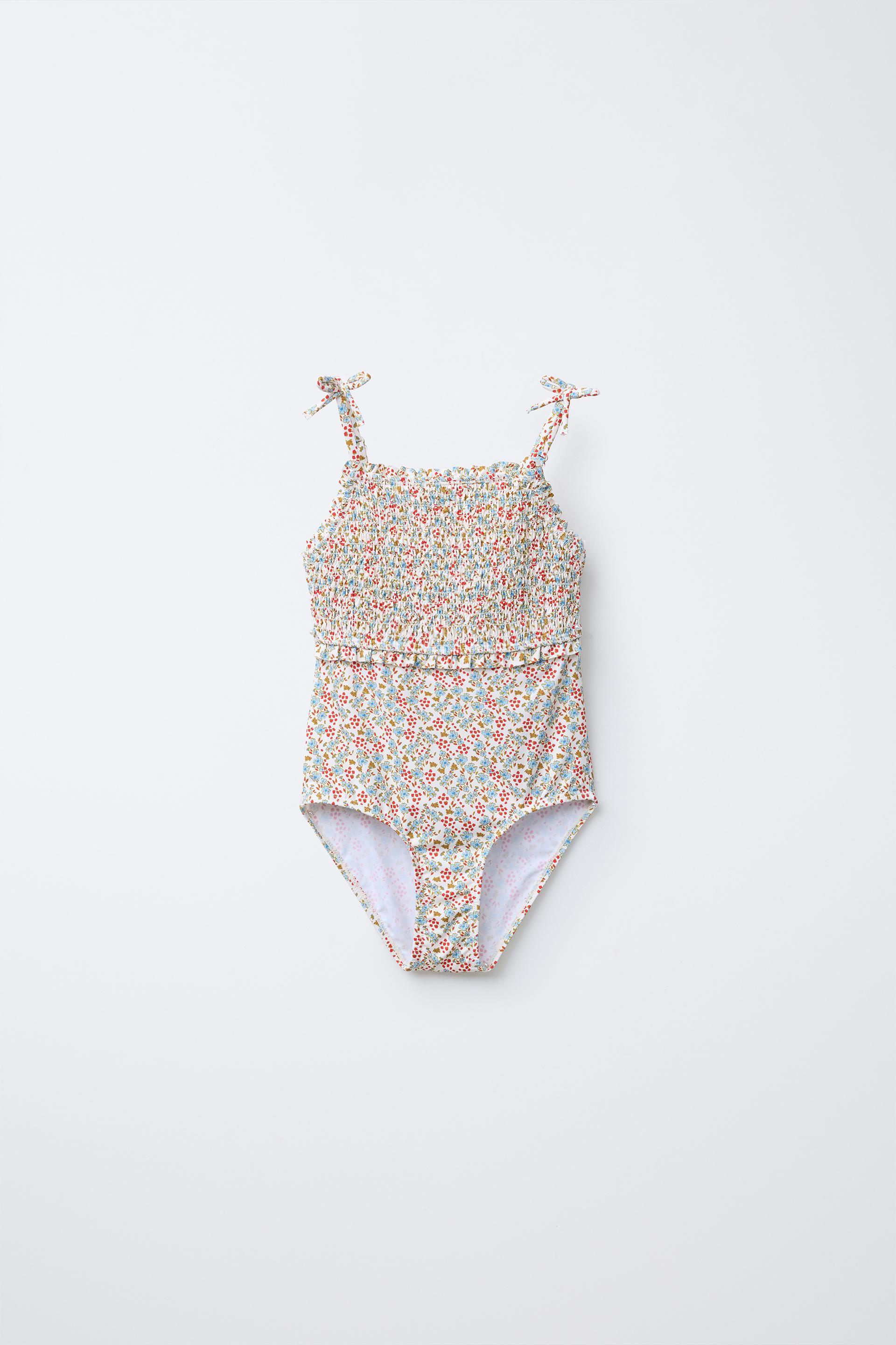 FLORAL HONEYCOMB SWIMSUIT by ZARA