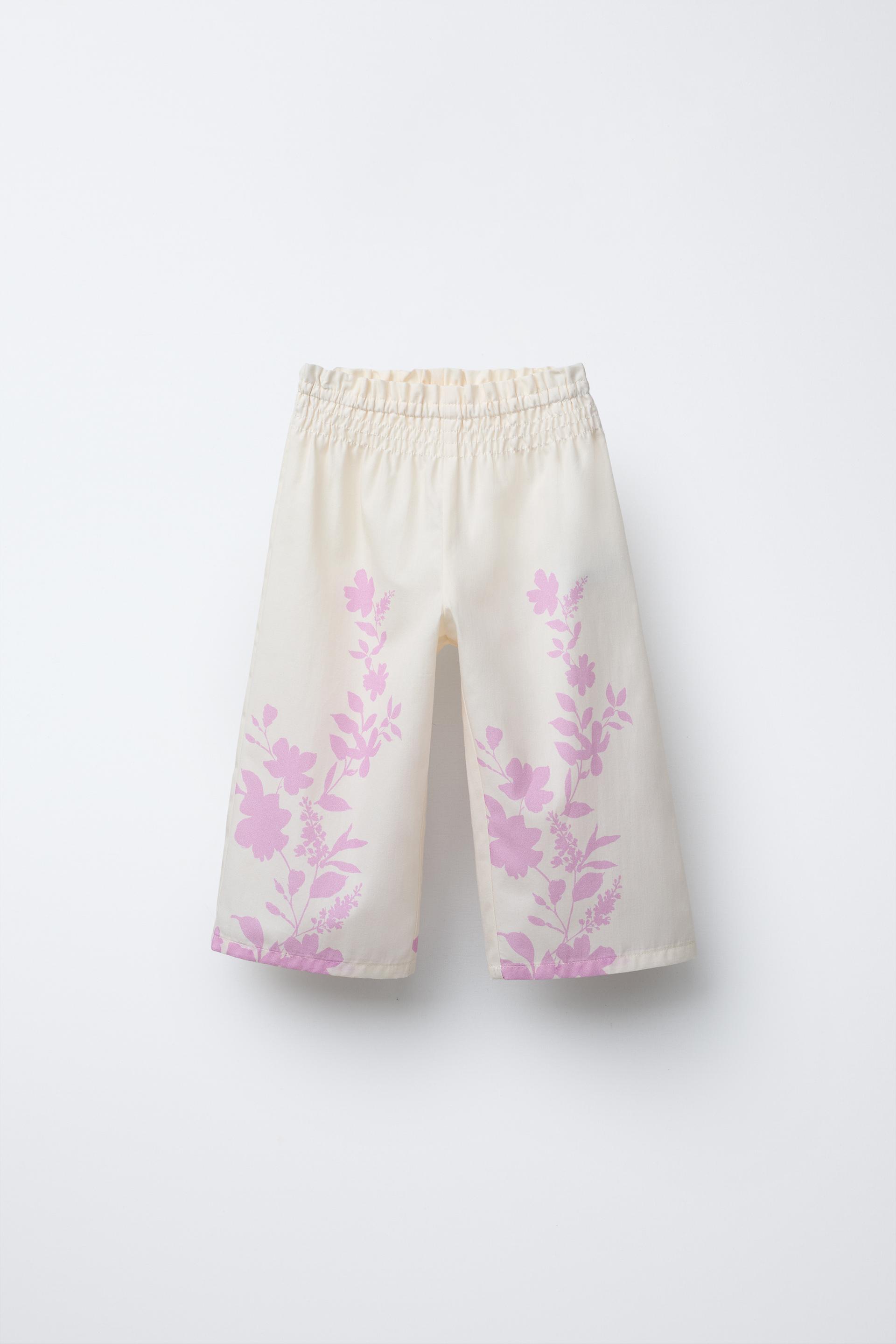 FLORAL POPLIN PANTS by ZARA