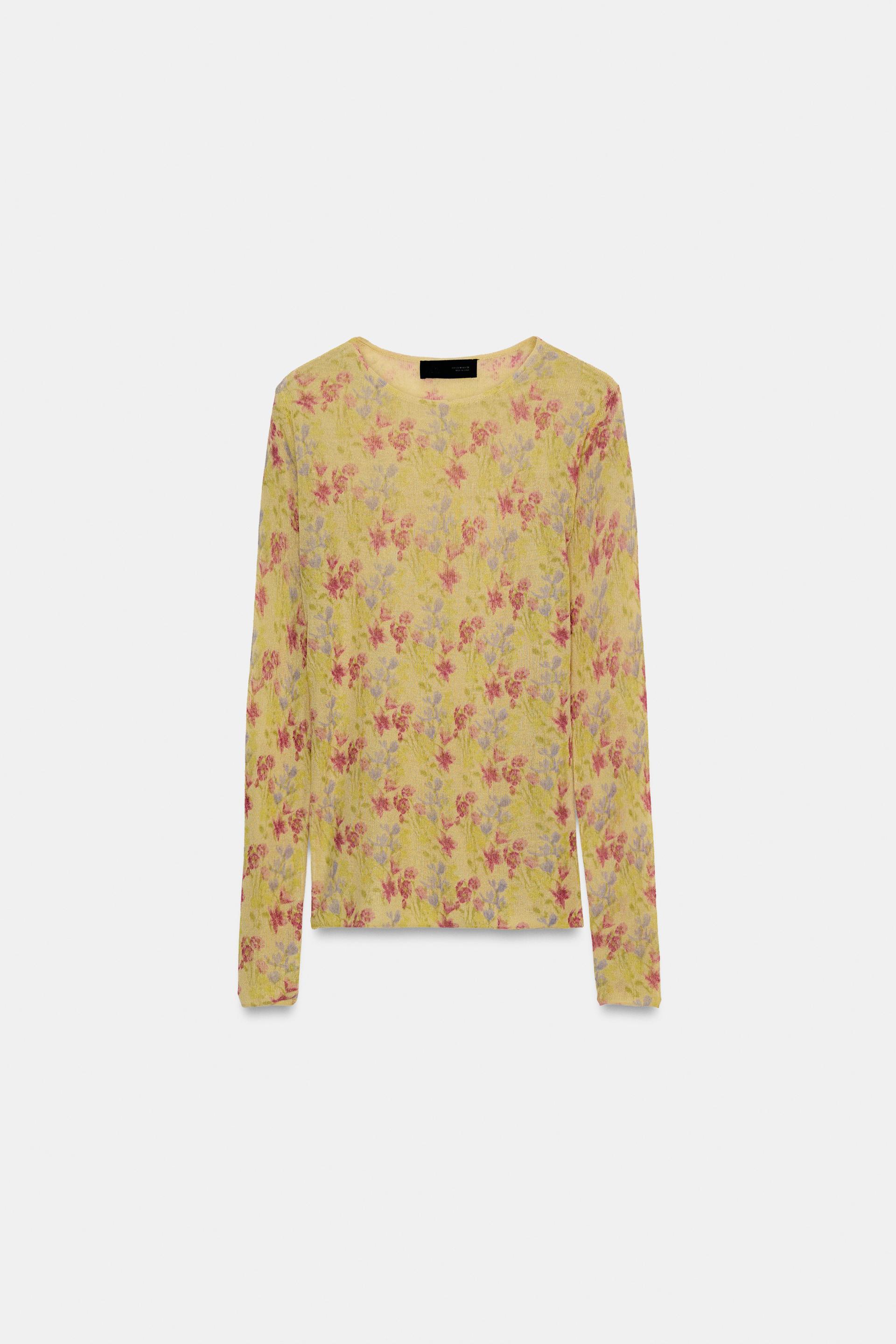 FLORAL PRINT KNIT TOP by ZARA