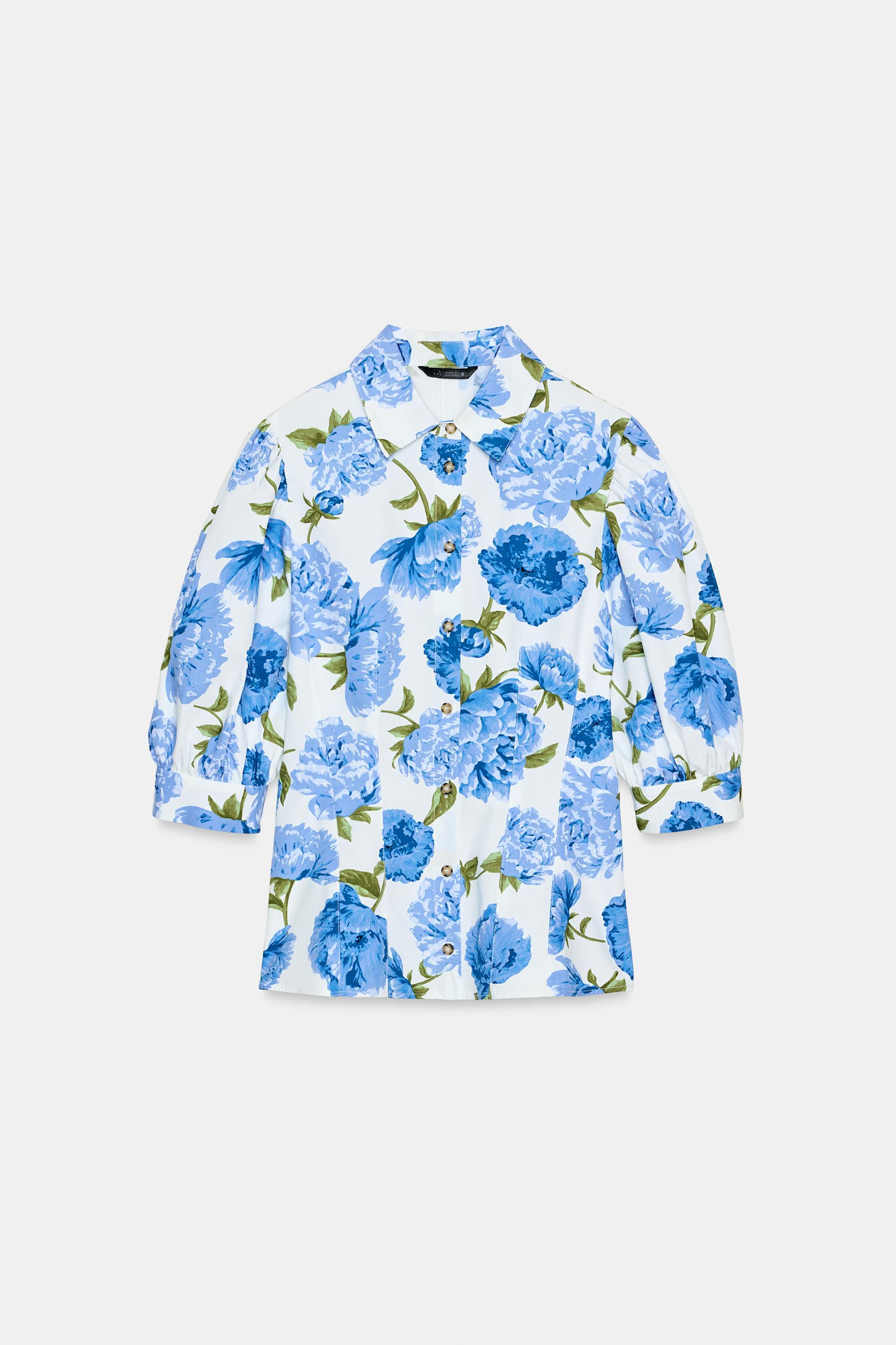 FLORAL PRINT POPLIN SHIRT by ZARA