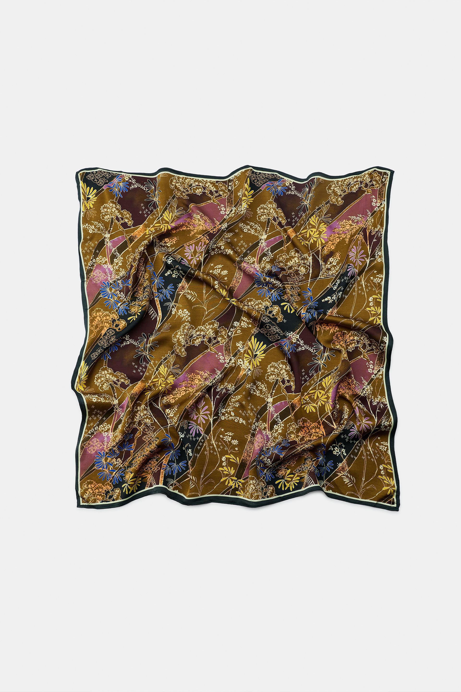FLORAL PRINT VISCOSE SCARF by ZARA