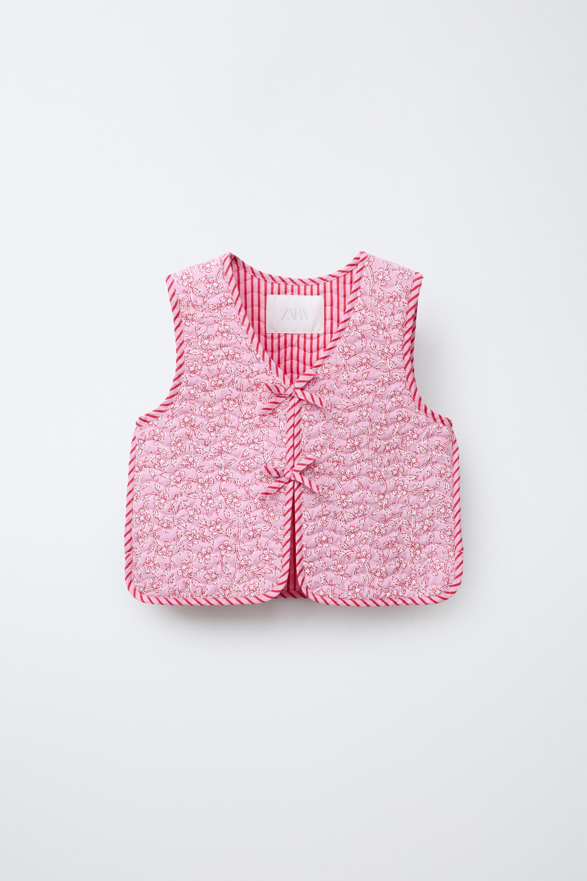 FLORAL PUFFER VEST by ZARA