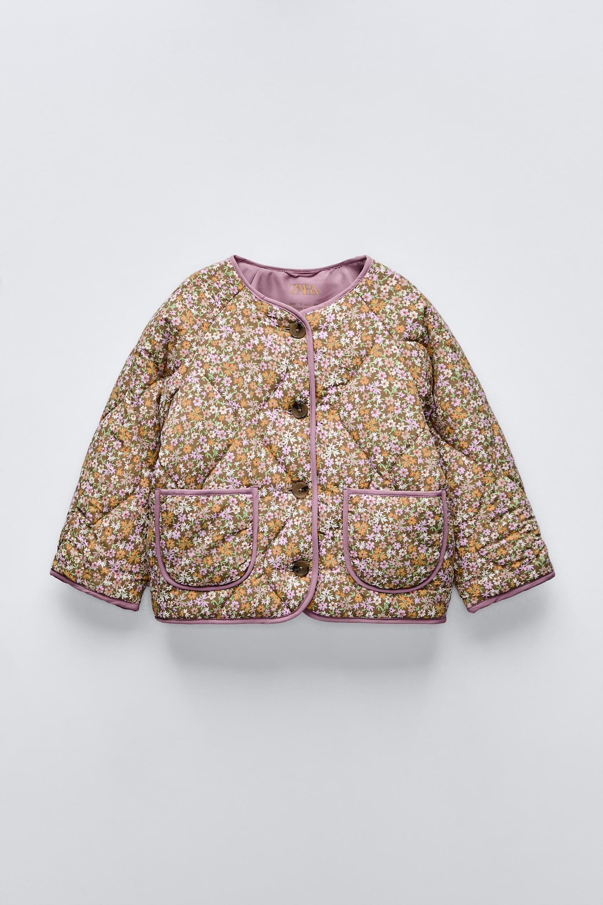 FLORAL QUILTED JACKET by ZARA