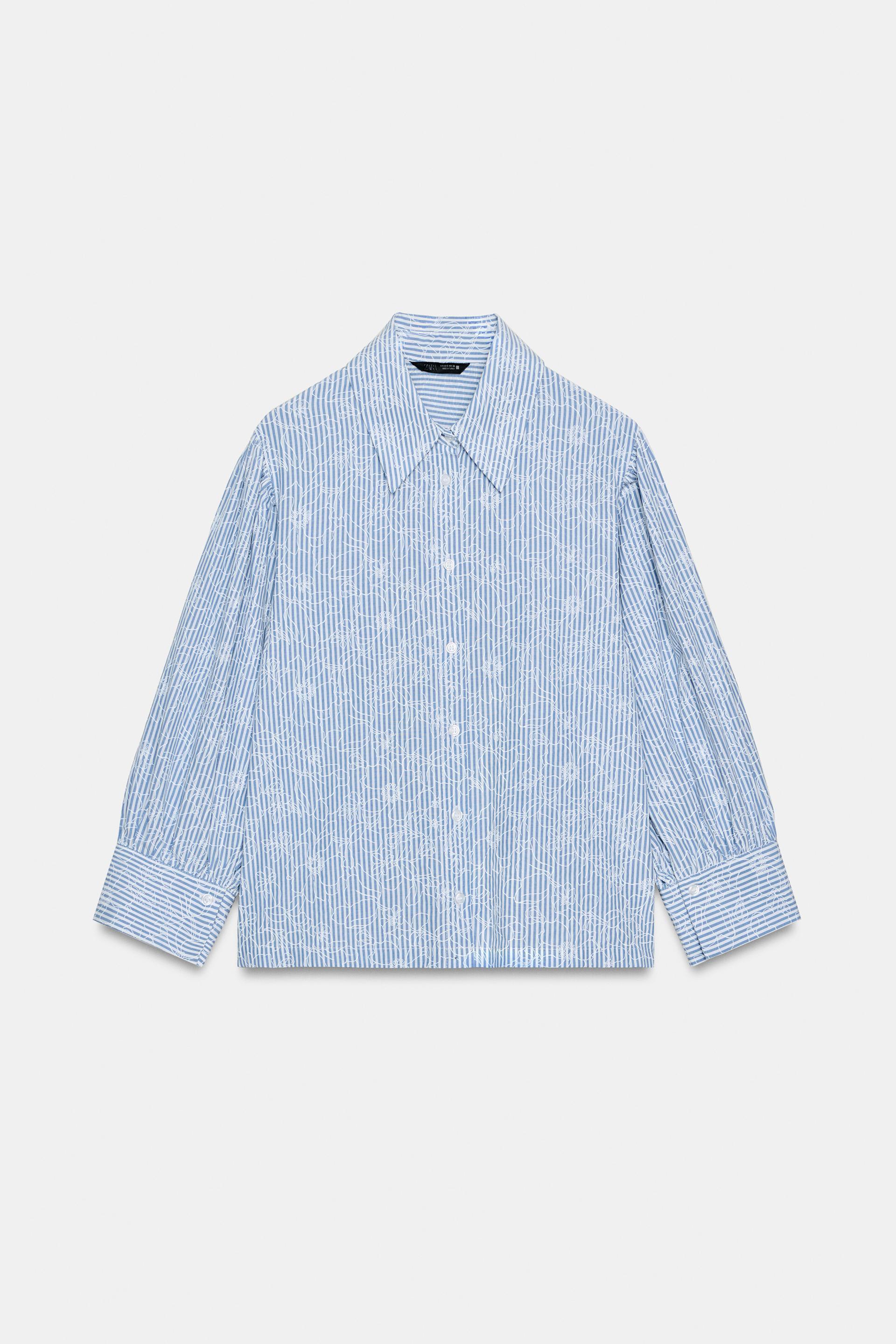 FLORAL STRIPED SHIRT by ZARA