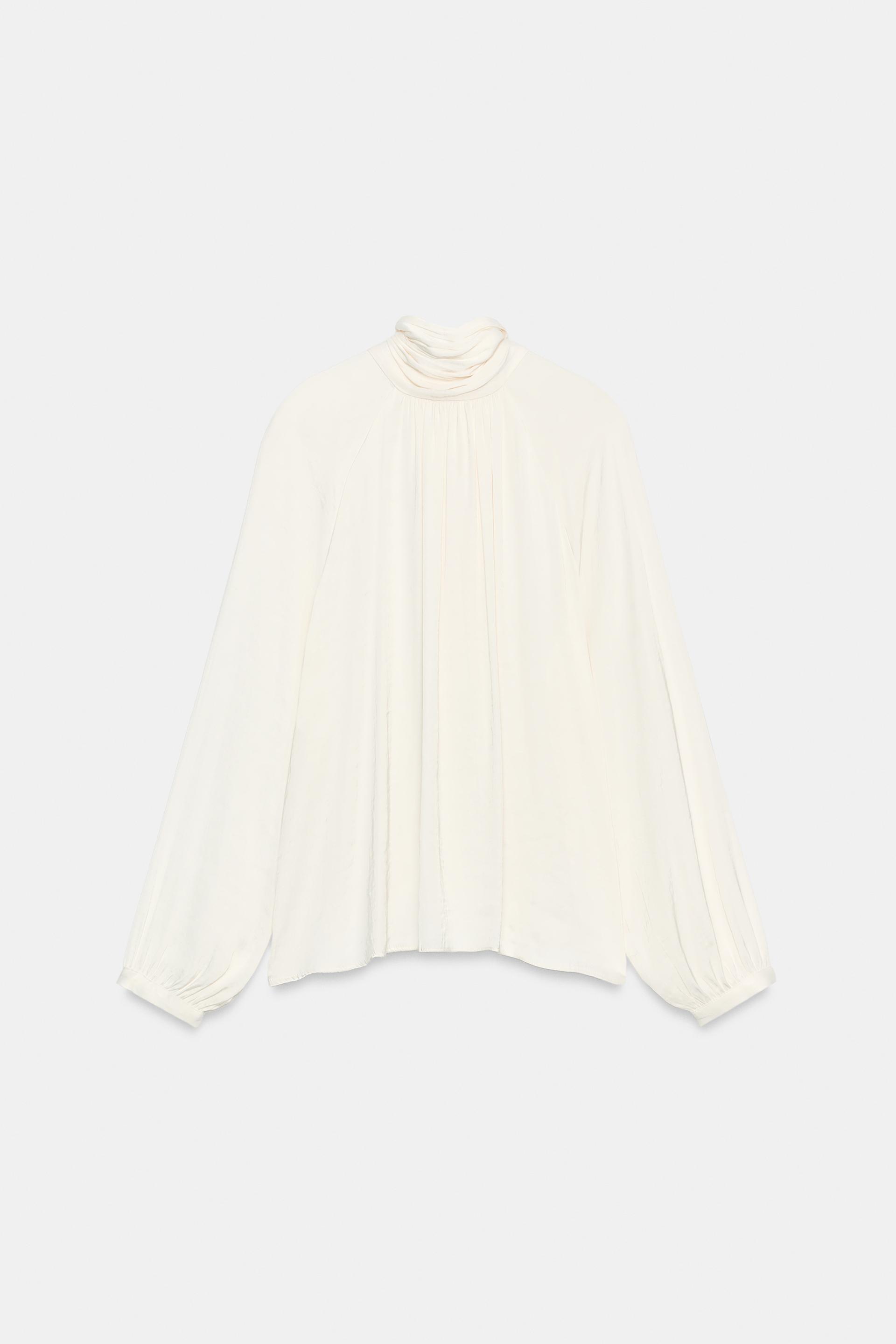 FLOWY BOW BLOUSE by ZARA