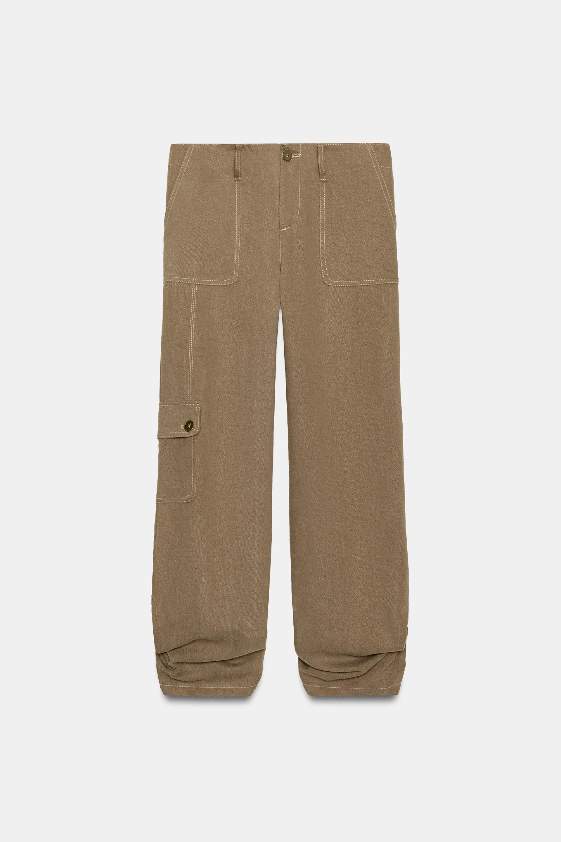 FLOWY GATHERED PANTS by ZARA