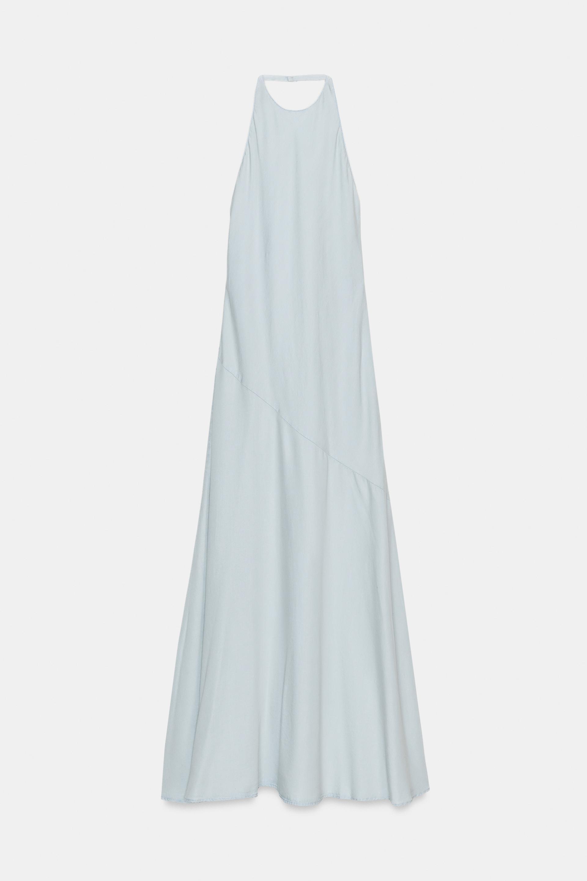 FLOWY HALTER DRESS by ZARA