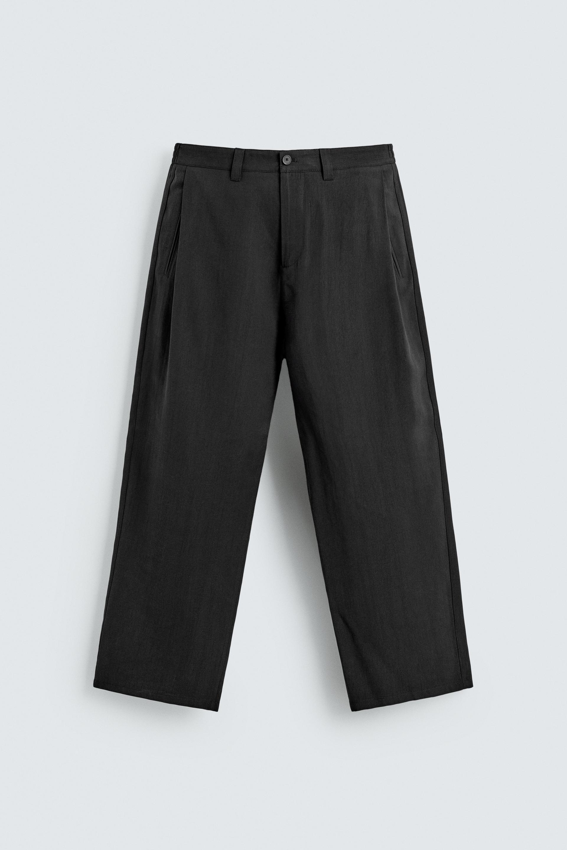 FLOWY SIDE PLEAT PANTS by ZARA
