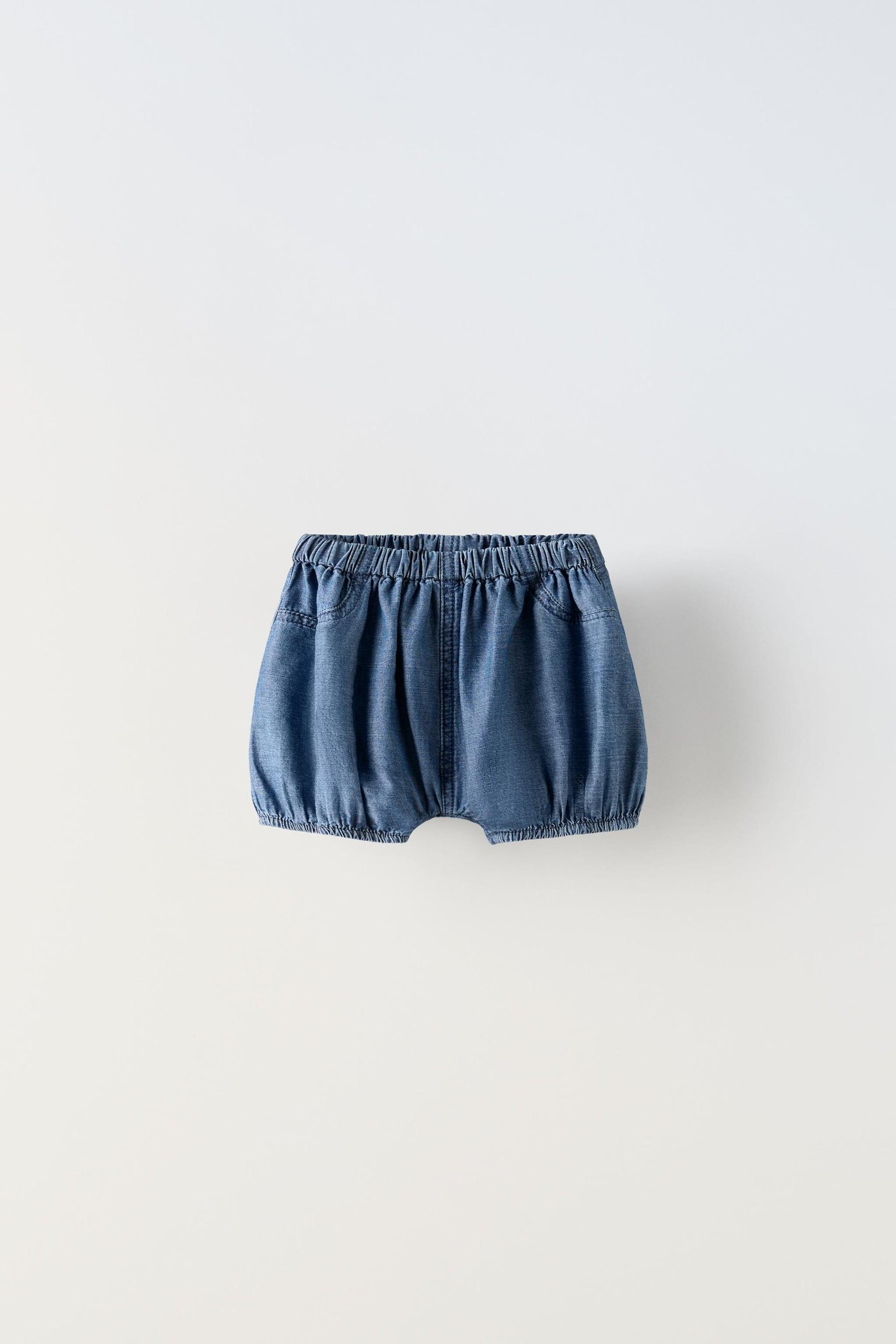 FLUID DENIM BLOOMERS by ZARA