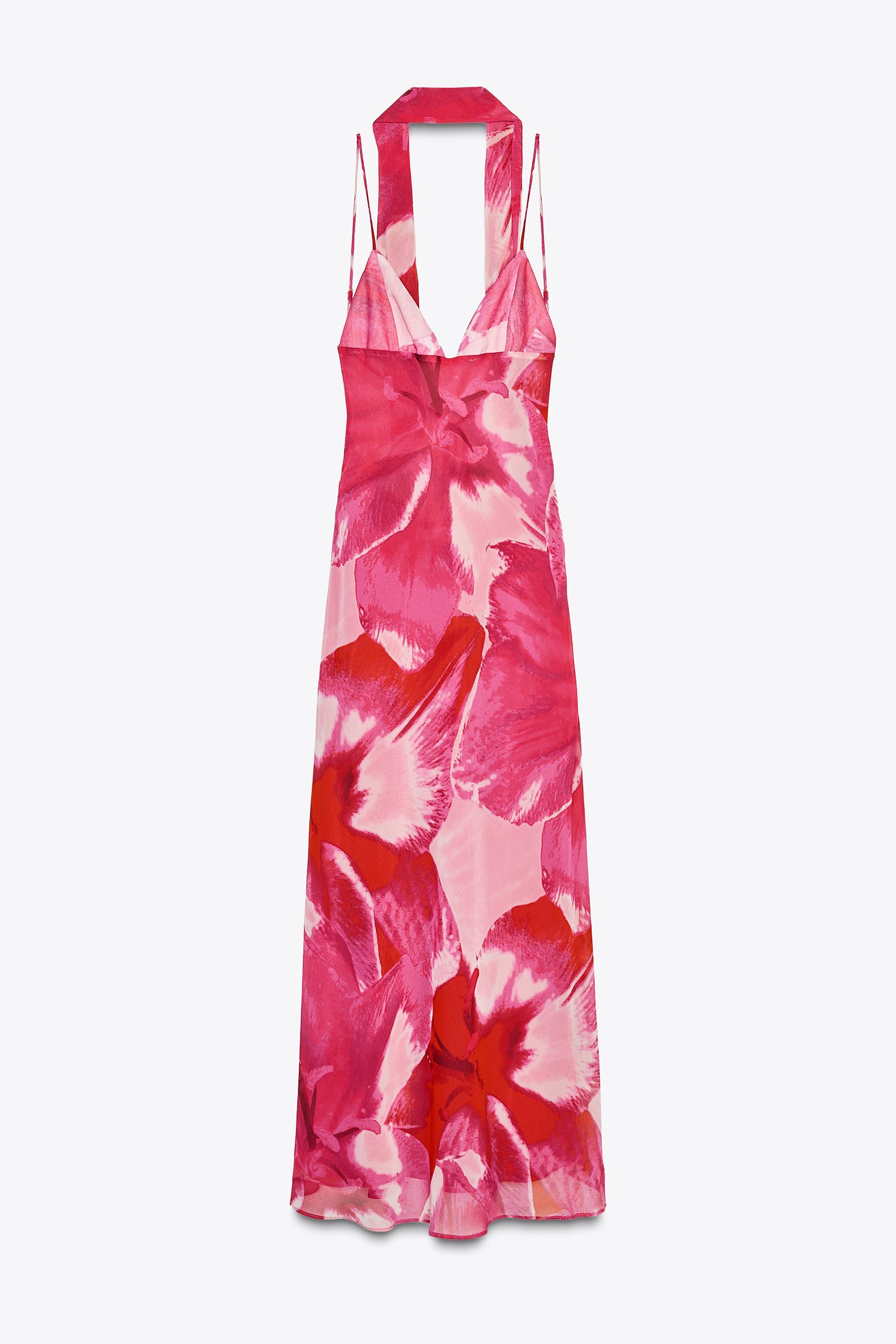 FOULARD PRINT LONG DRESS by ZARA