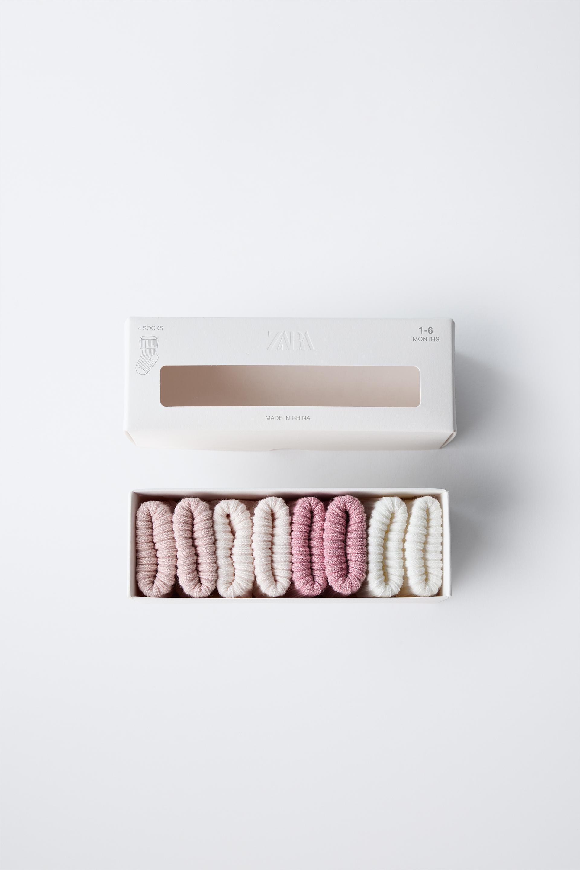 FOUR-PACK OF COLOR SOCKS by ZARA