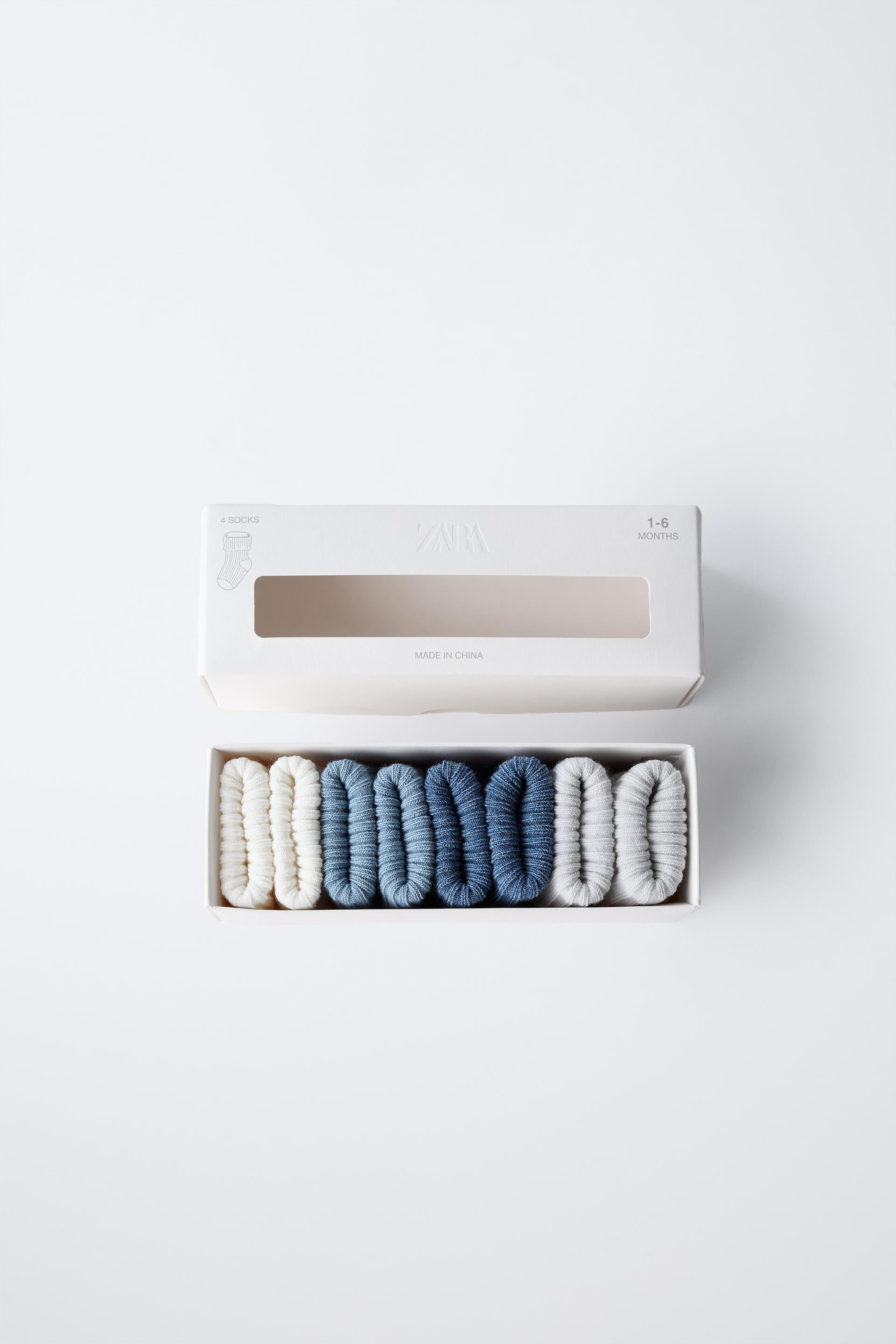 FOUR-PACK OF COLOR SOCKS by ZARA