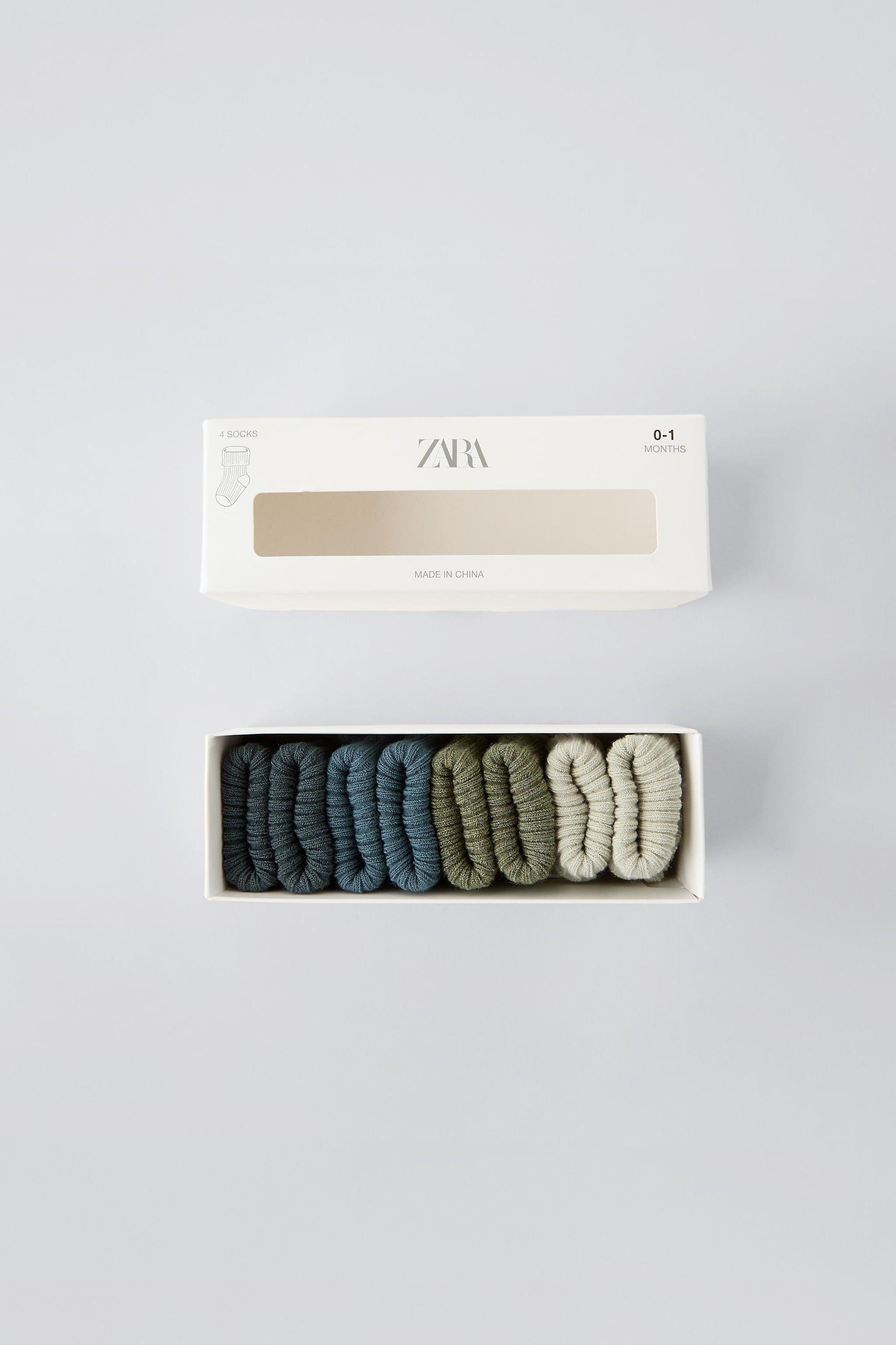 FOUR-PACK OF COLORFUL SOCKS by ZARA