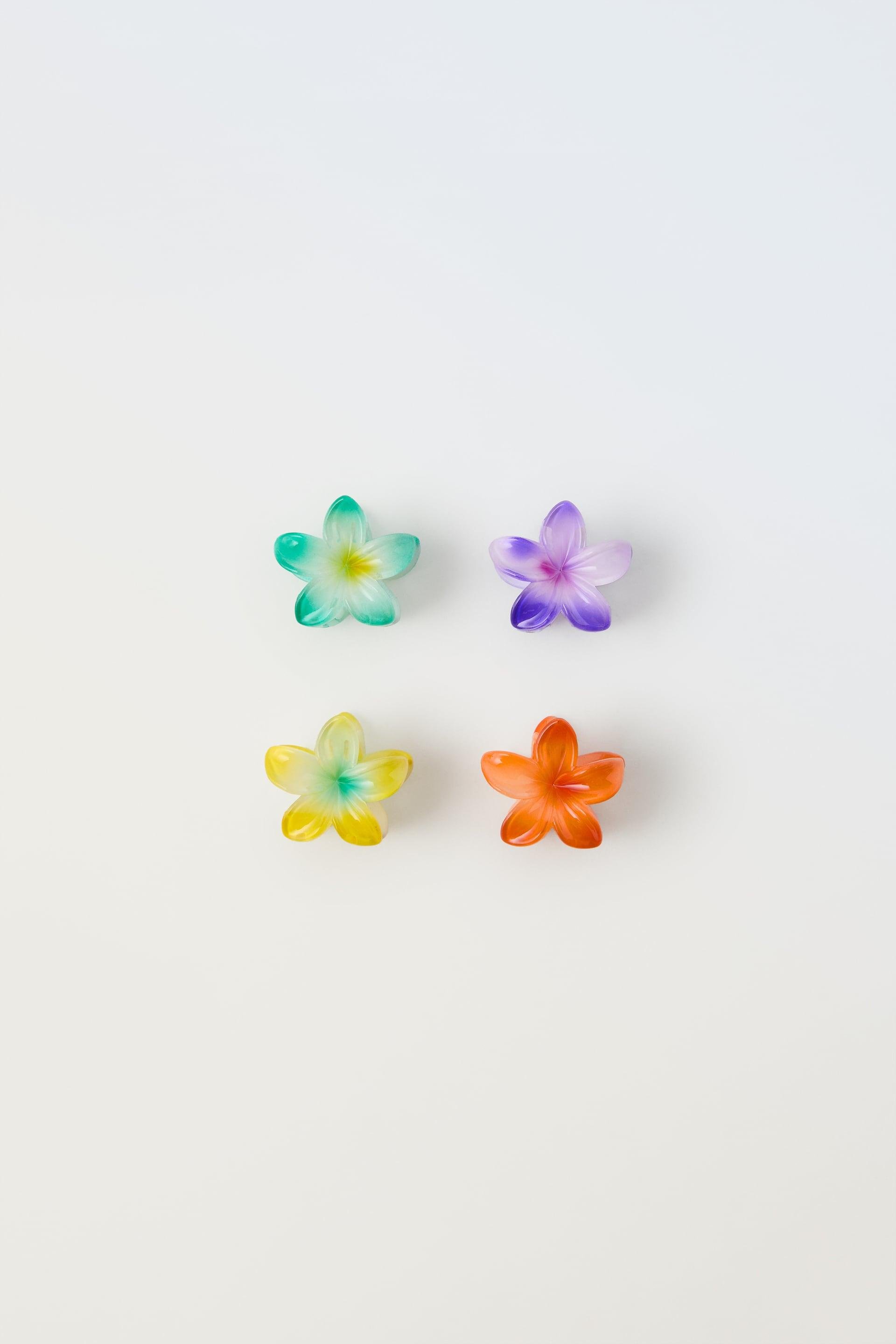 FOUR-PACK OF FLOWER SURF CLIPS by ZARA