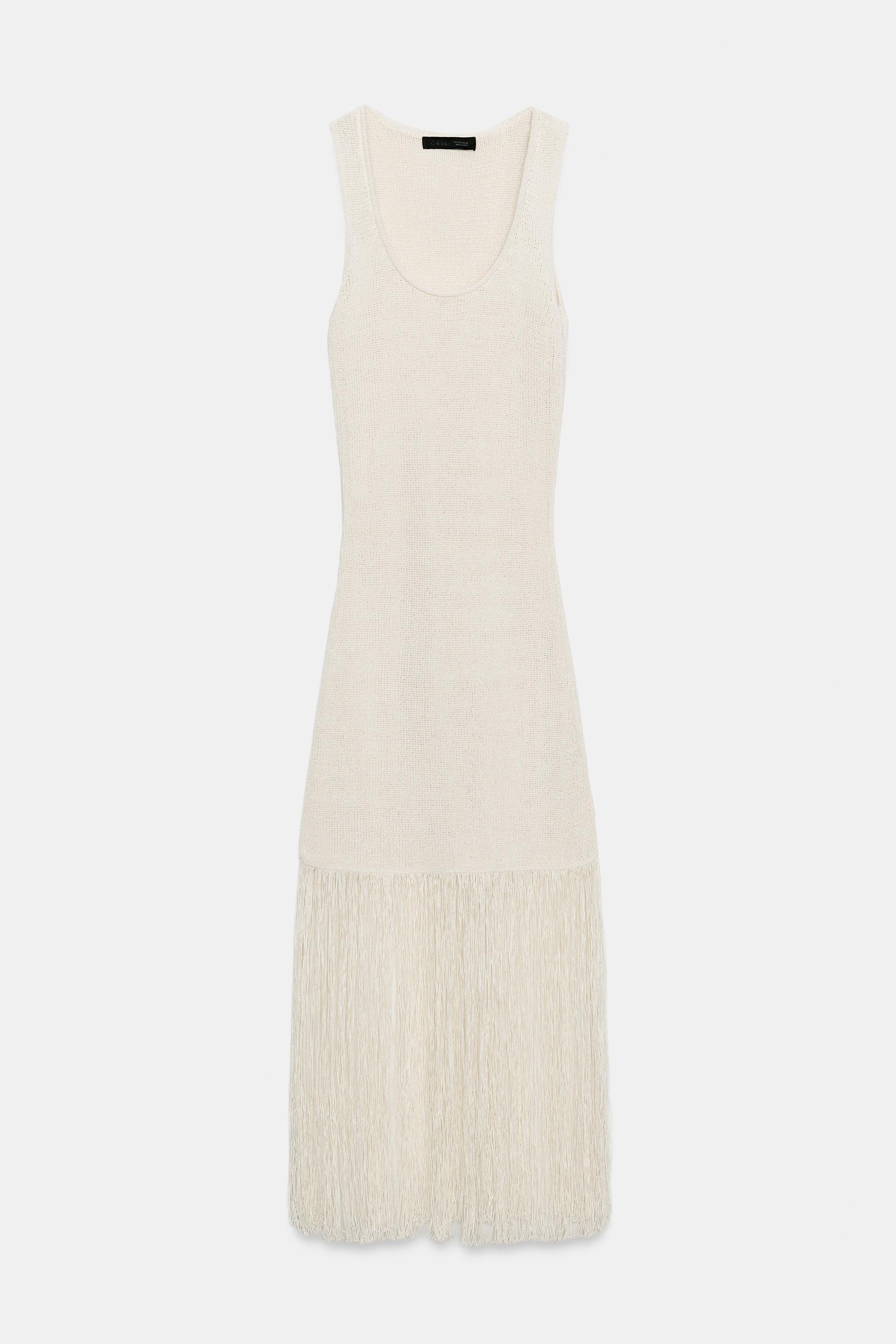 FRINGED KNIT DRESS by ZARA