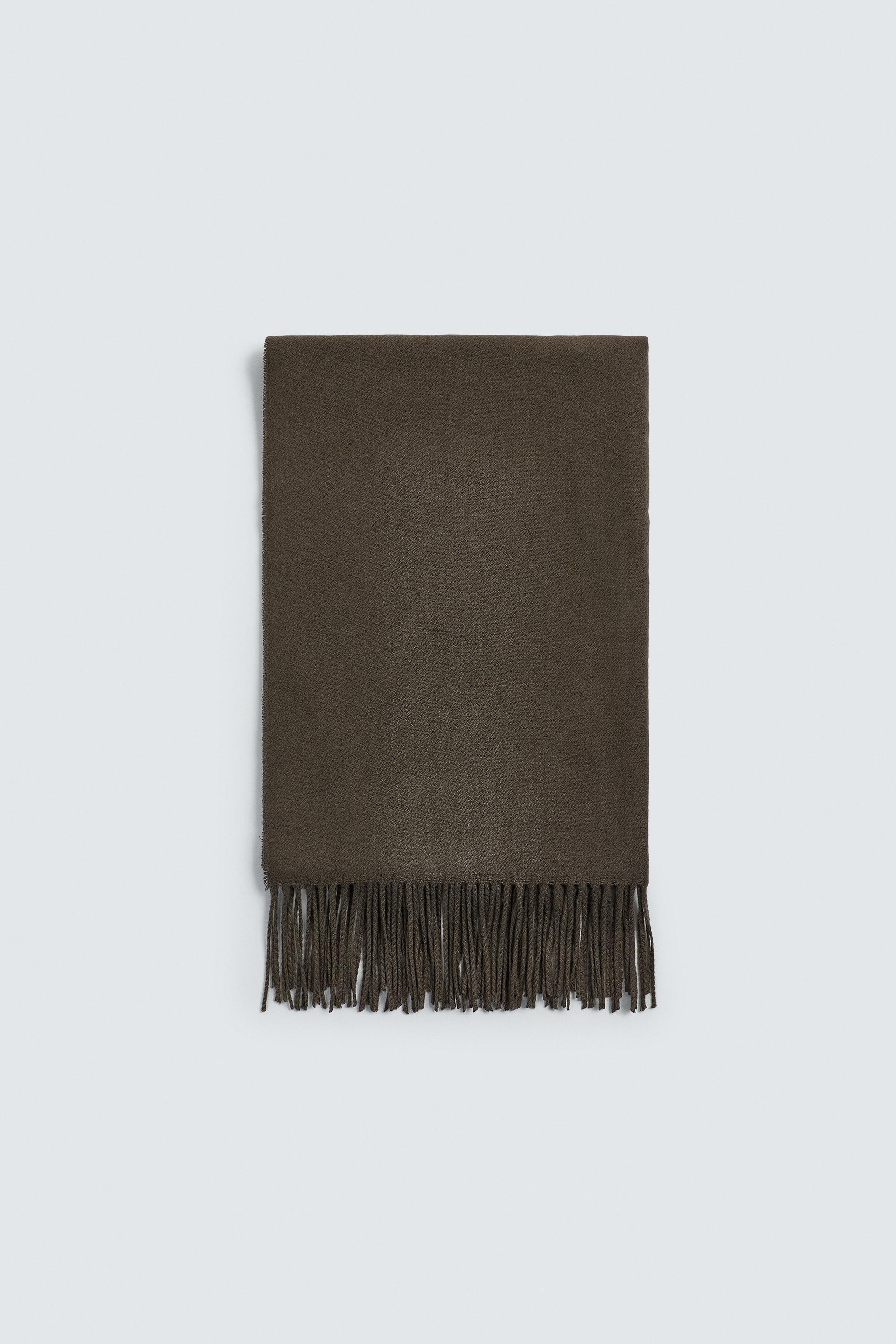 FRINGED SCARF by ZARA