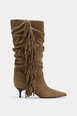 FRINGED SUEDE BOOTS by ZARA FRINGED SUEDE BOOTS by ZARA