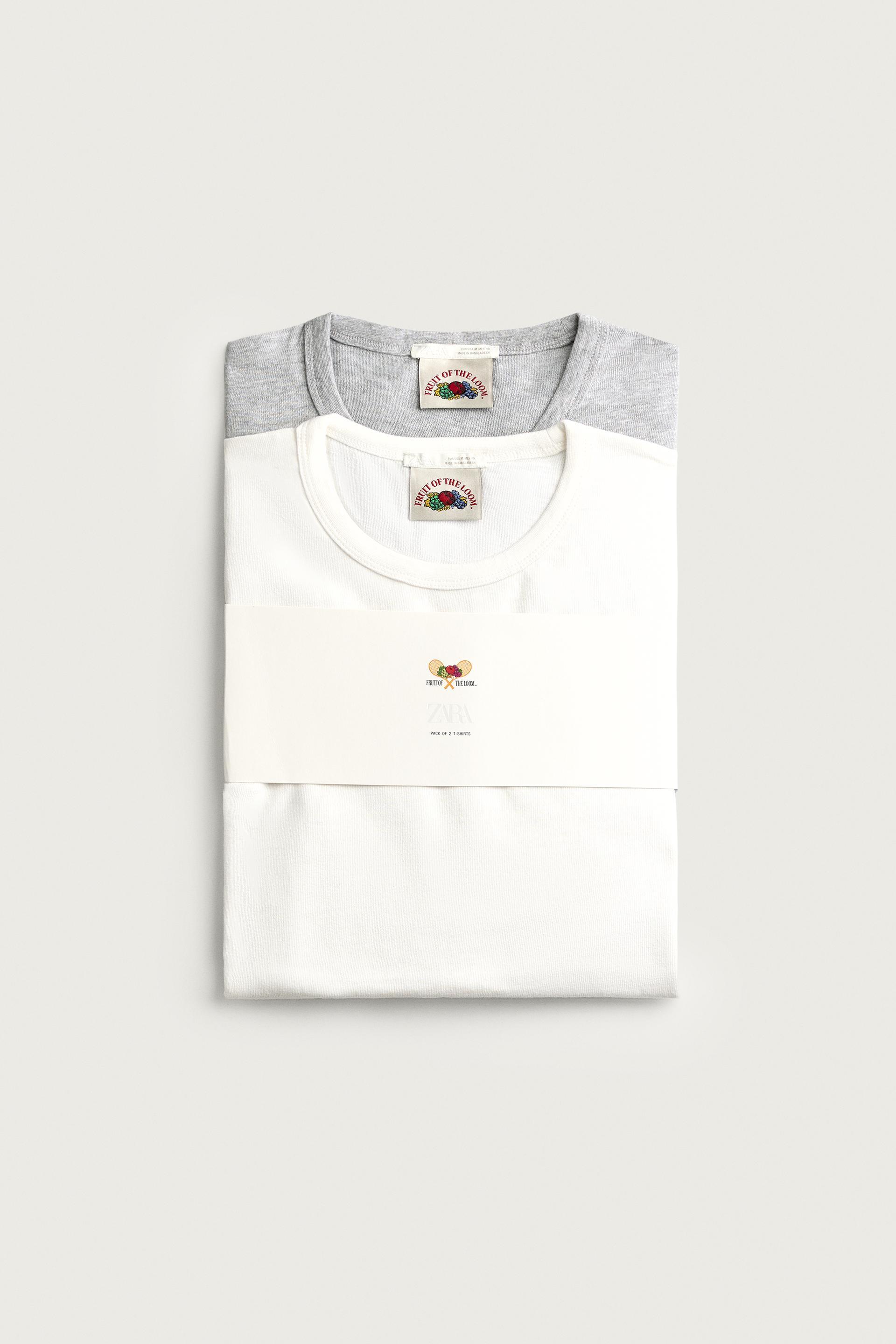 FRUIT OF THE LOOM™ EMBROIDERED T-SHIRT 2-PACK by ZARA