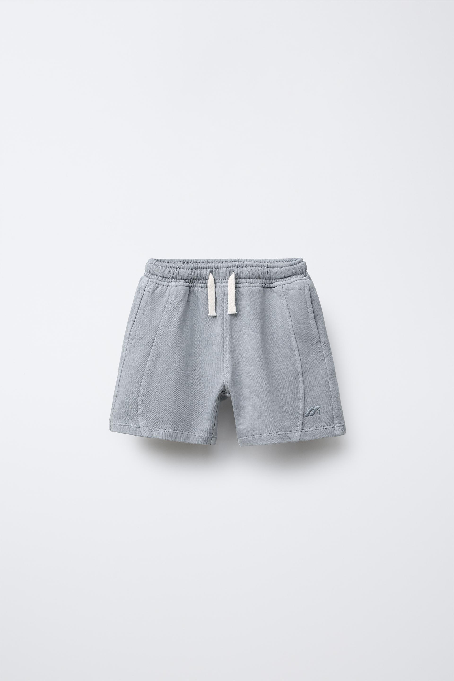 GARMENT DYE EMBROIDERED LOGO BERMUDA SHORTS by ZARA