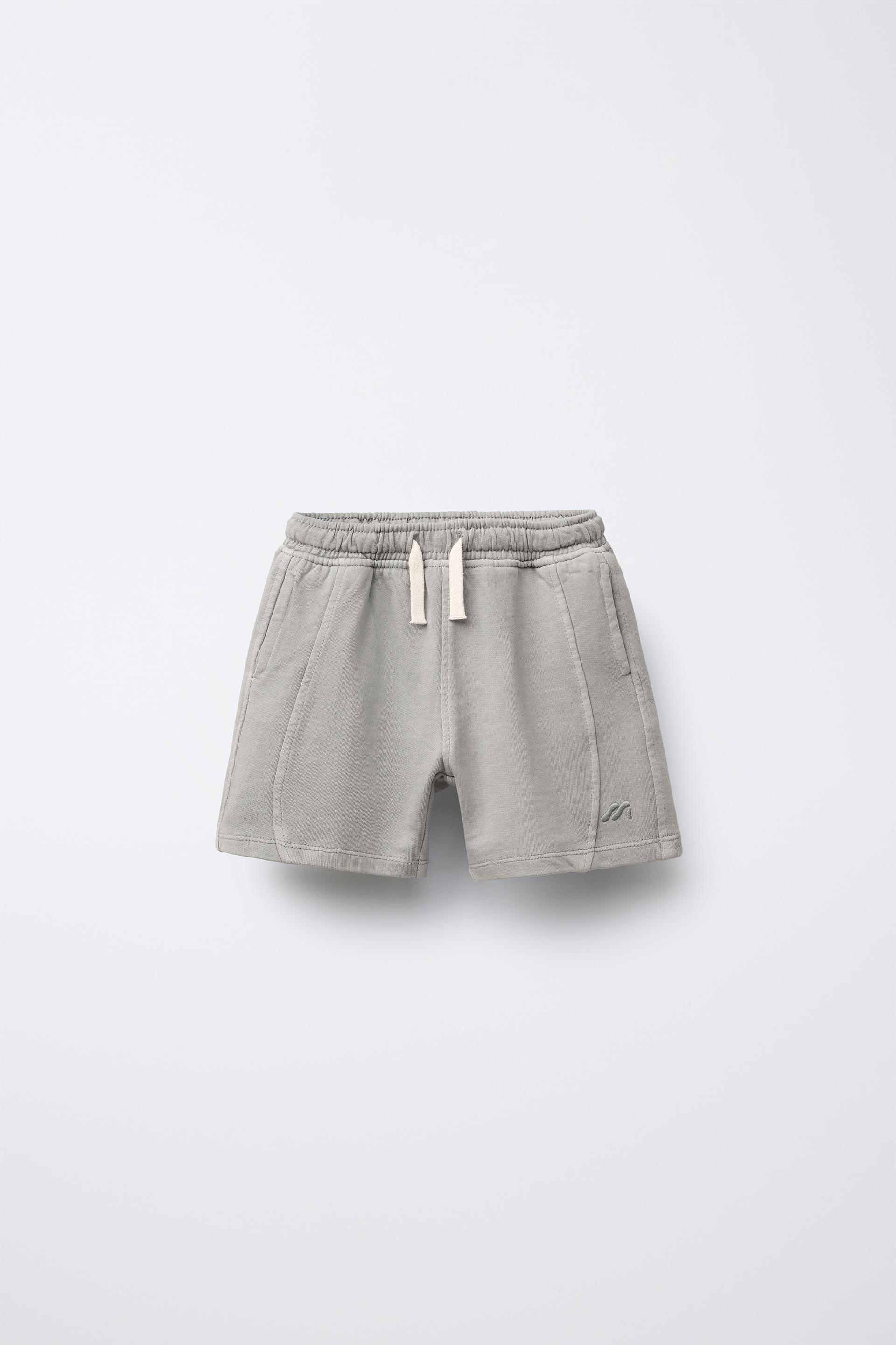 GARMENT DYE EMBROIDERED LOGO BERMUDA SHORTS by ZARA