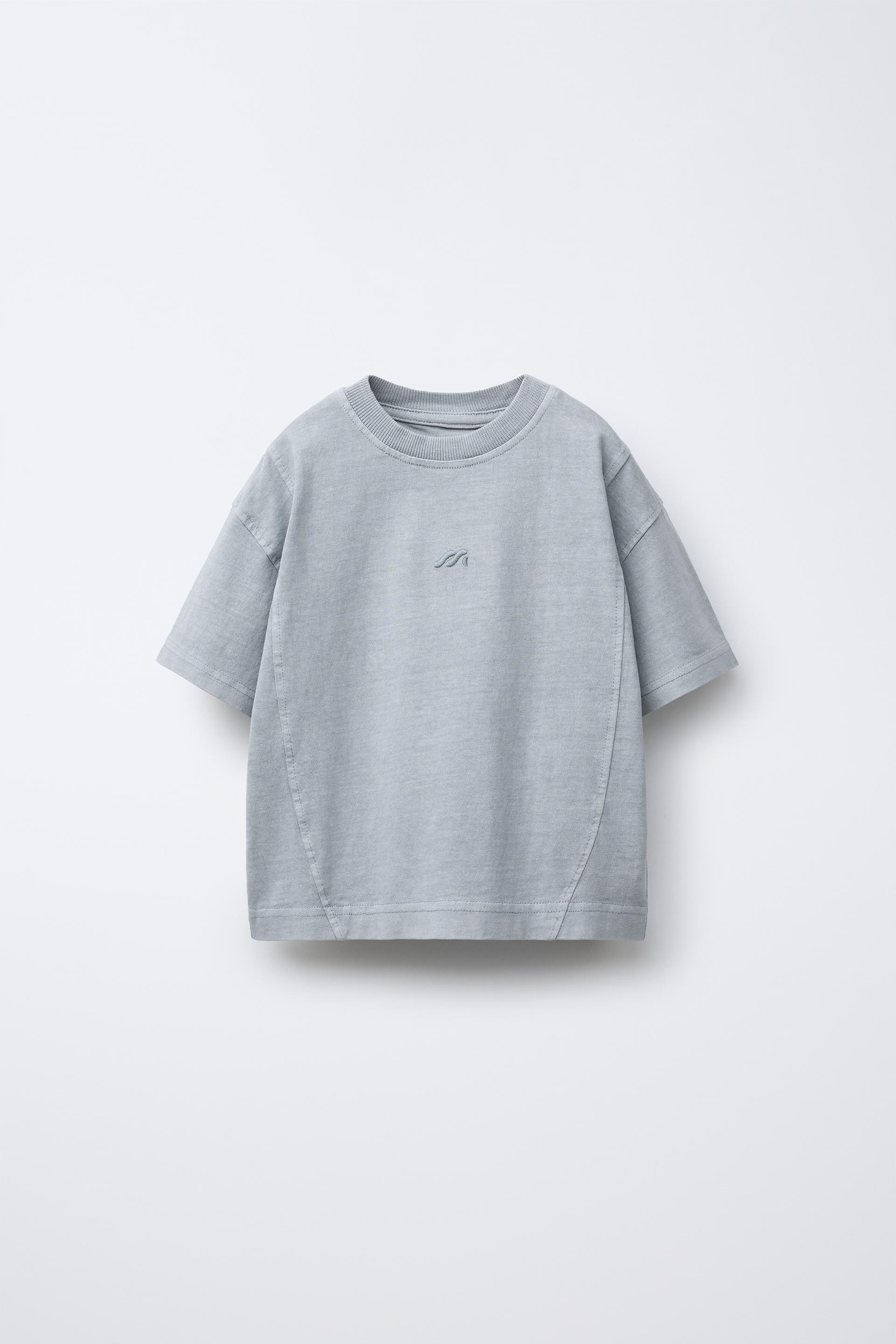 GARMENT DYE EMBROIDERED LOGO T-SHIRT by ZARA
