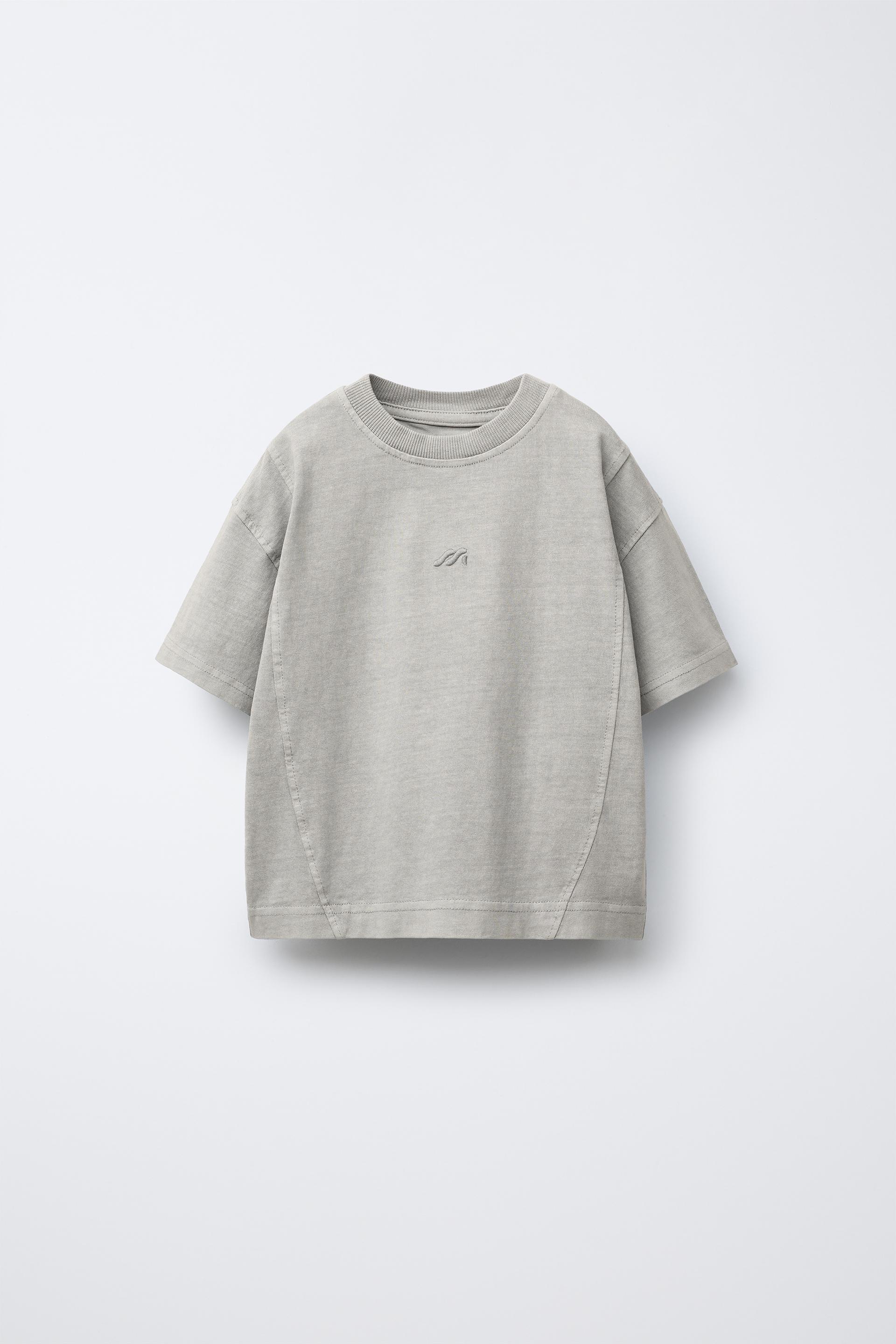 GARMENT DYE EMBROIDERED LOGO T-SHIRT by ZARA