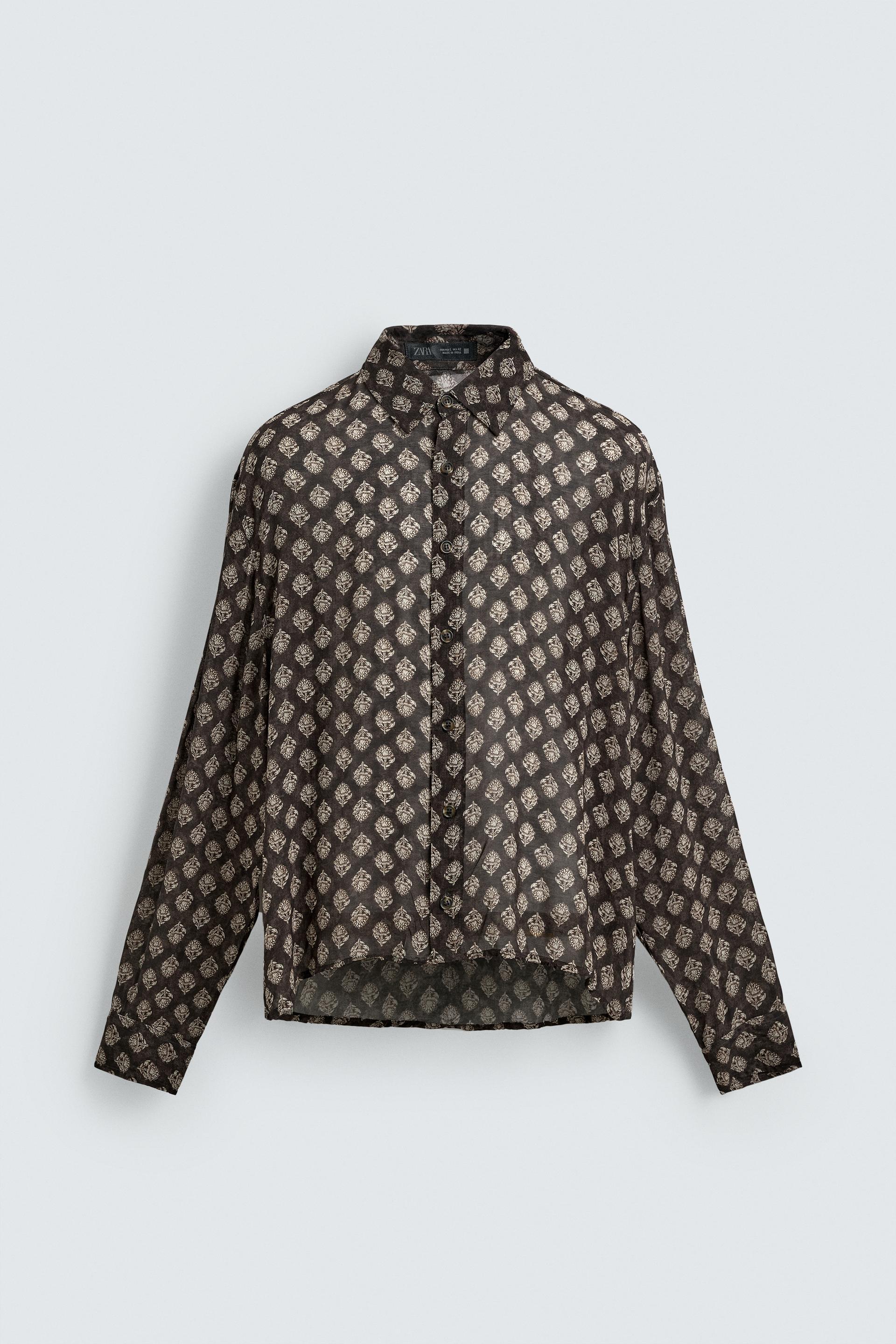 GEOMETRIC PRINT FLOWY SHIRT by ZARA