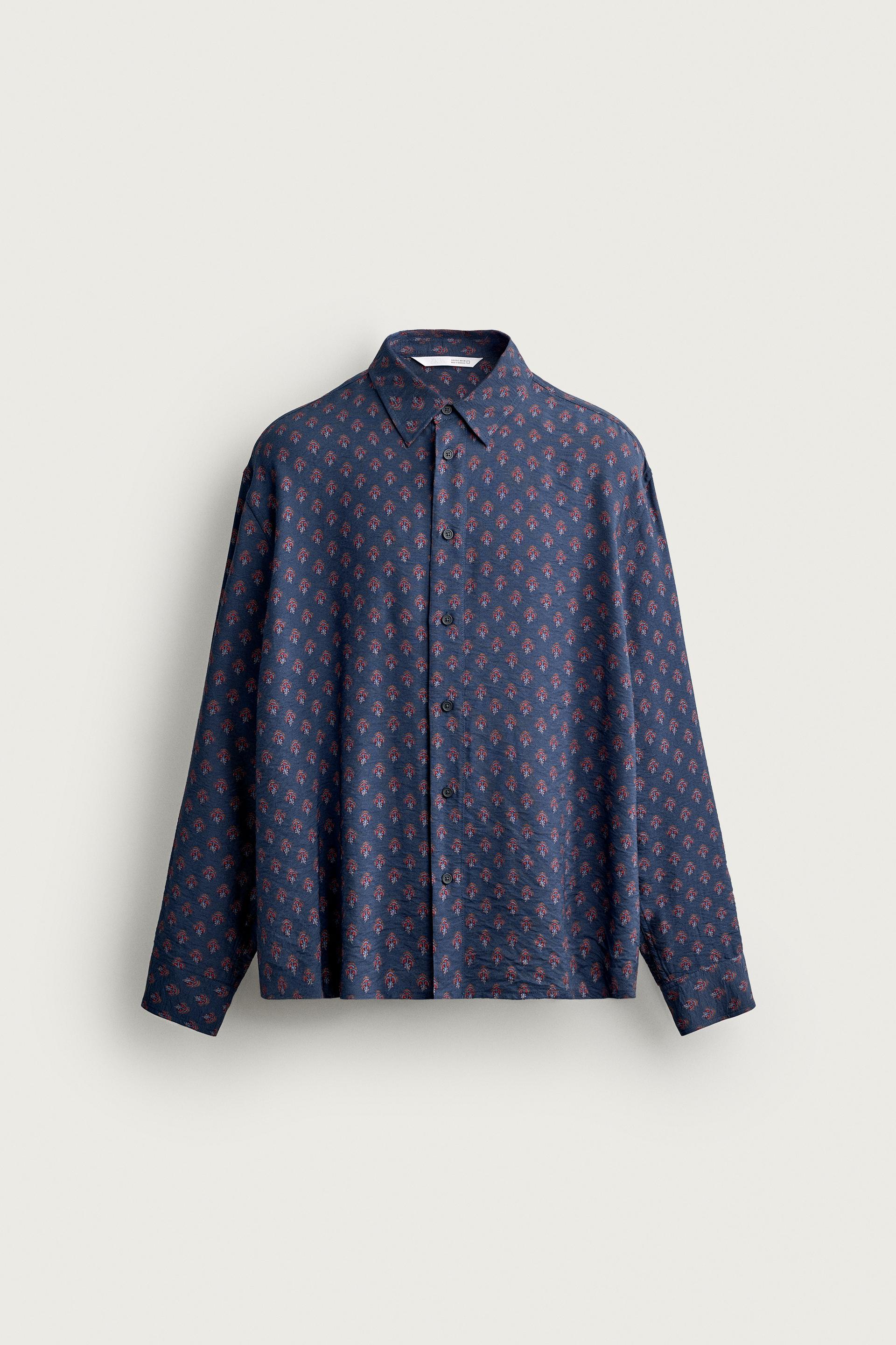 GEOMETRIC PRINT FLUID SHIRT by ZARA