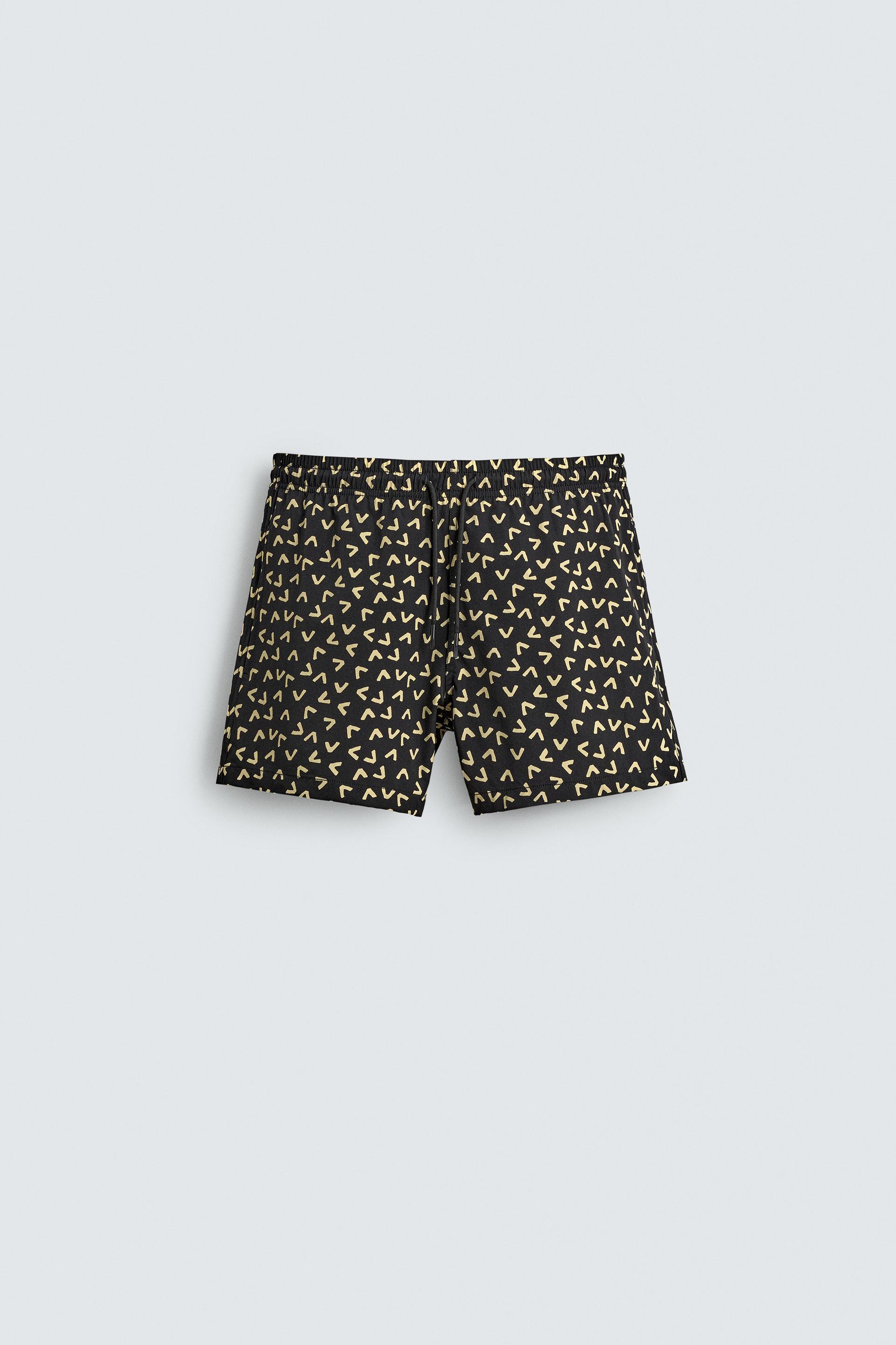 GEOMETRIC PRINT SHORT SWIMSUIT by ZARA