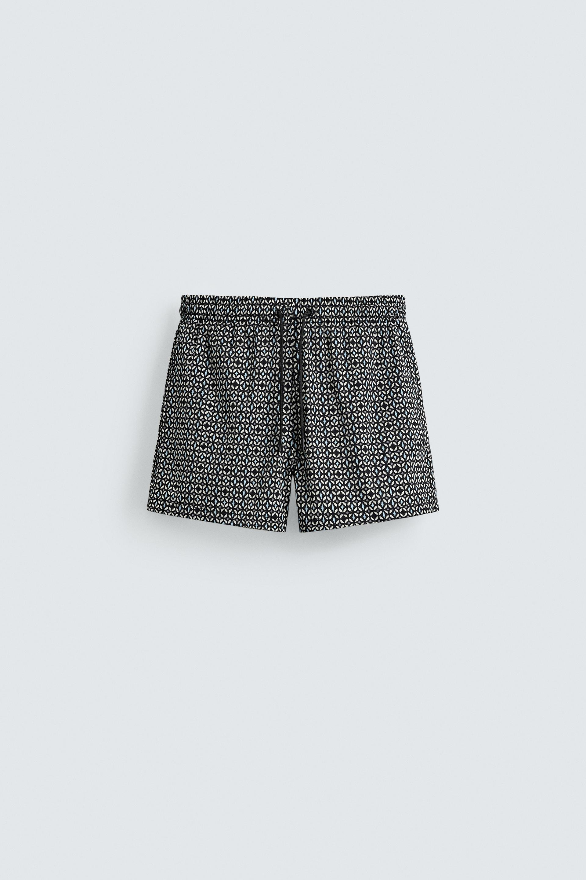 GEOMETRIC PRINT SHORT SWIMSUIT by ZARA