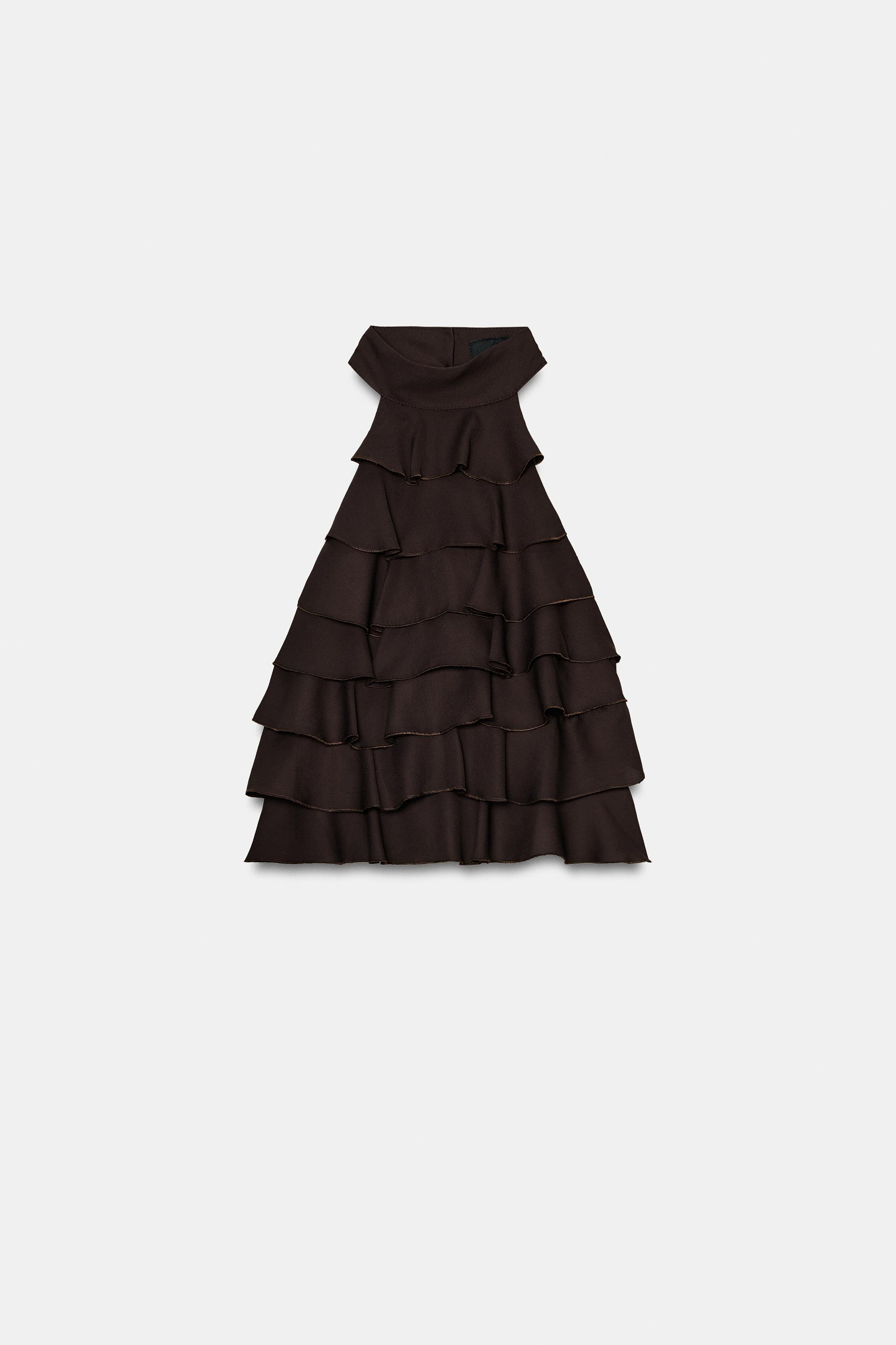 GEORGETTE HALTER TOP by ZARA