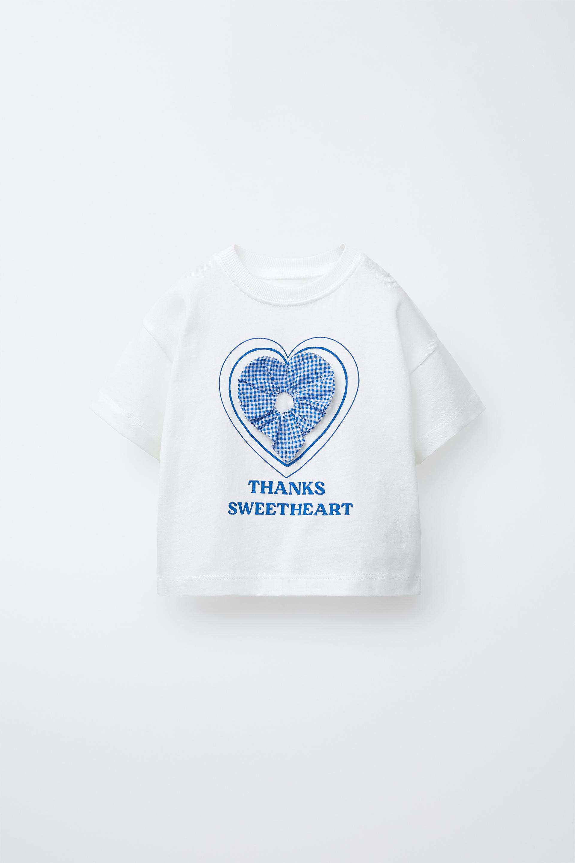 GINGHAM APPLIQUÉ T-SHIRT by ZARA