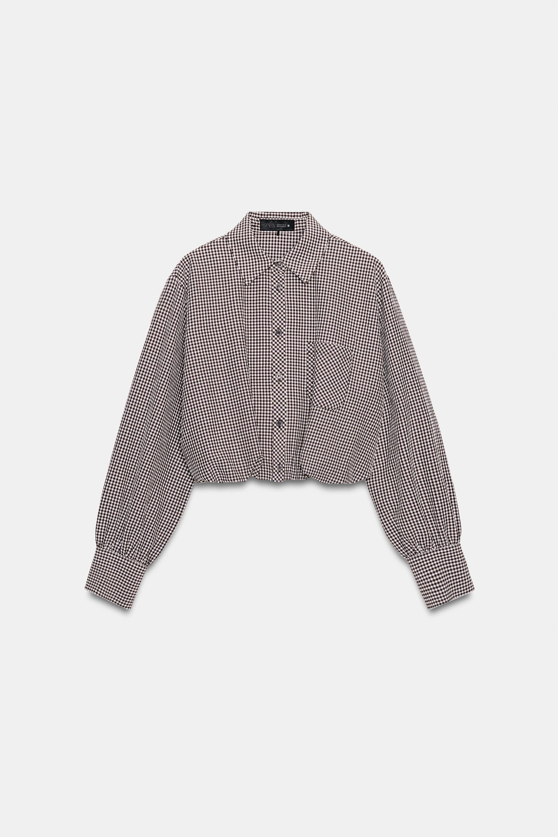 GINGHAM BALLOON SHIRT by ZARA