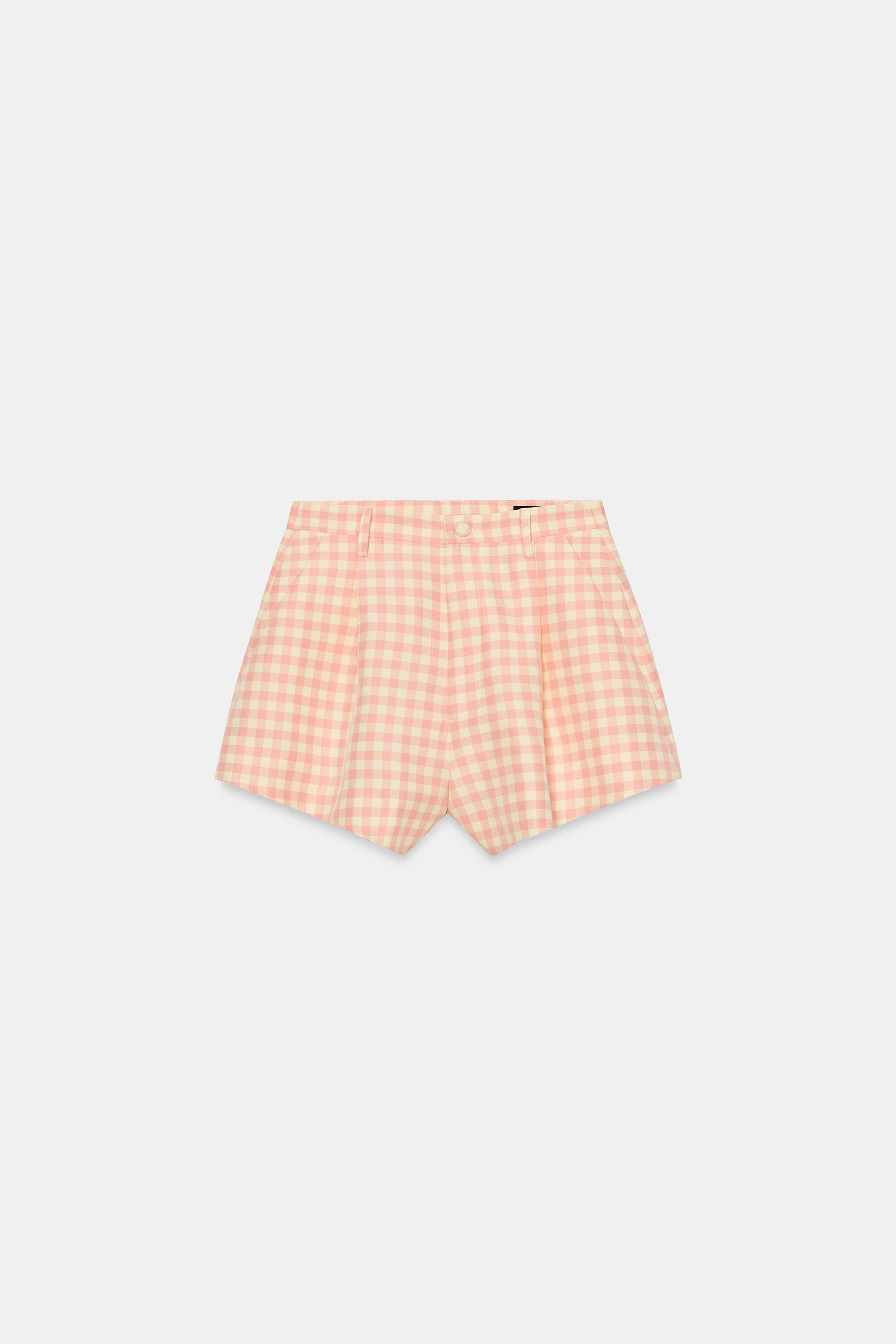 GINGHAM CHECK SHORTS ZW COLLECTION by ZARA