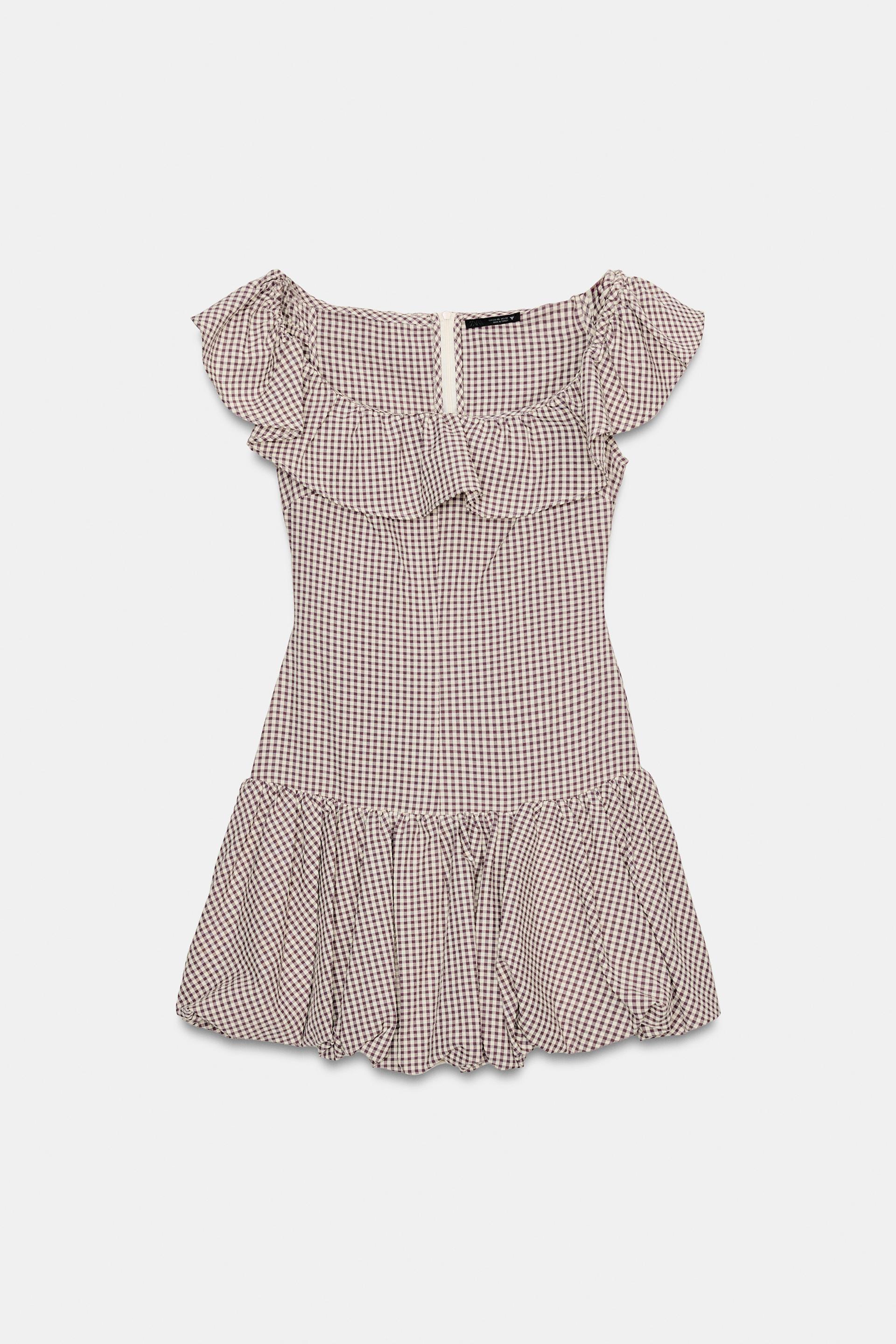 GINGHAM JUMPSUIT DRESS by ZARA