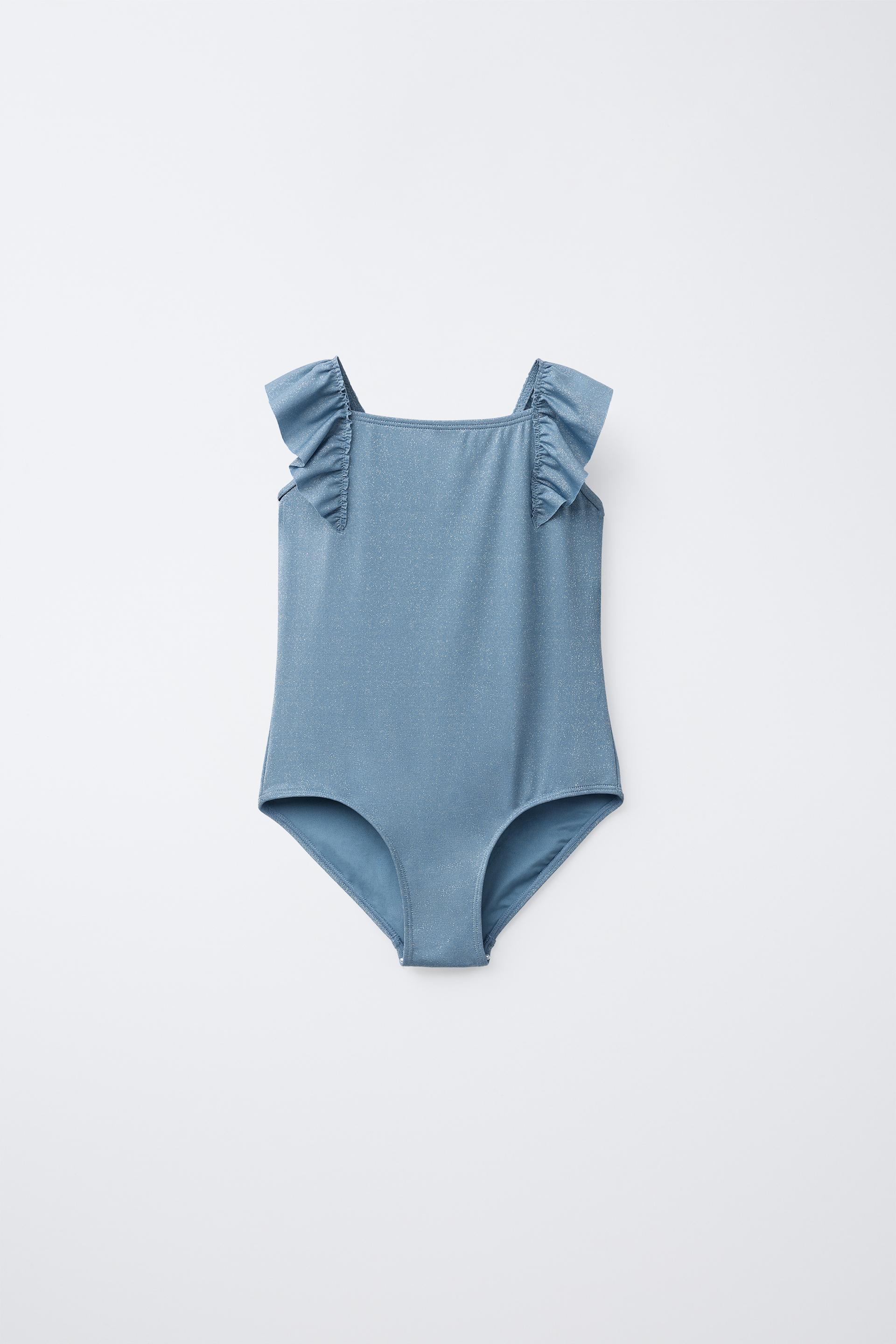 GLITTER RUFFLE SWIMSUIT by ZARA