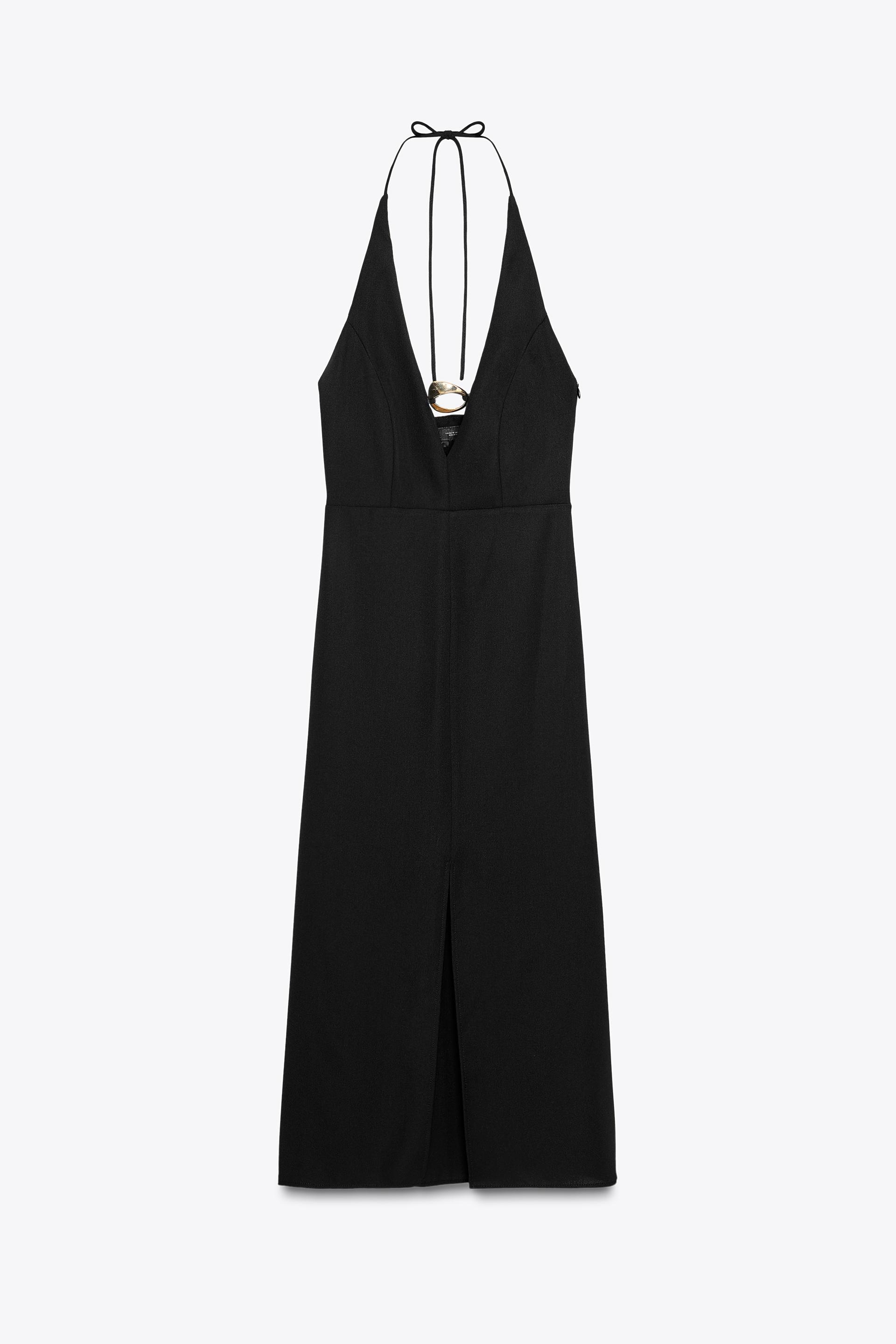 GOLD APPLIQUÉ MIDI DRESS by ZARA