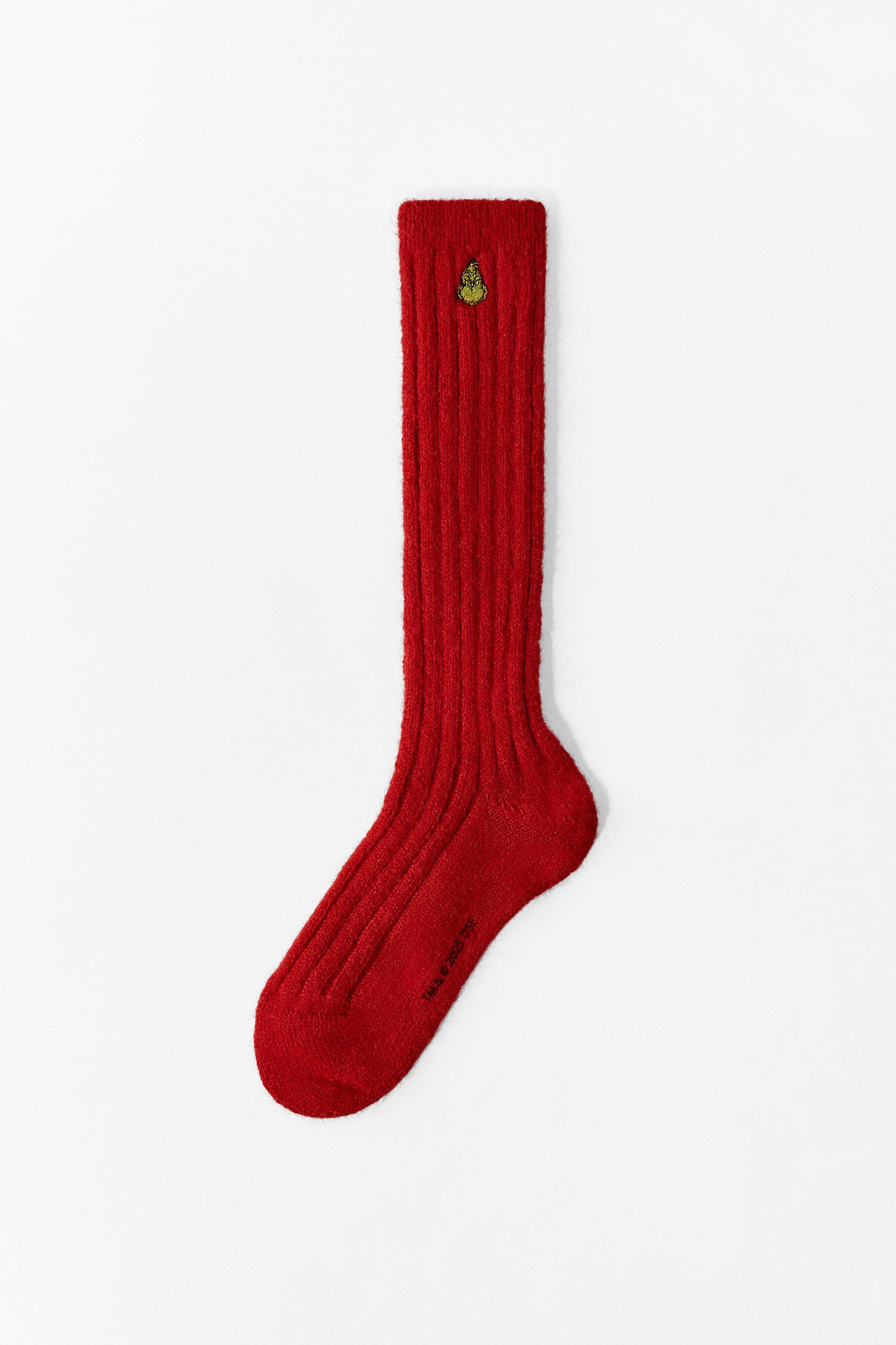 GRINCH™ EMBROIDERED KNEE SOCKS by ZARA