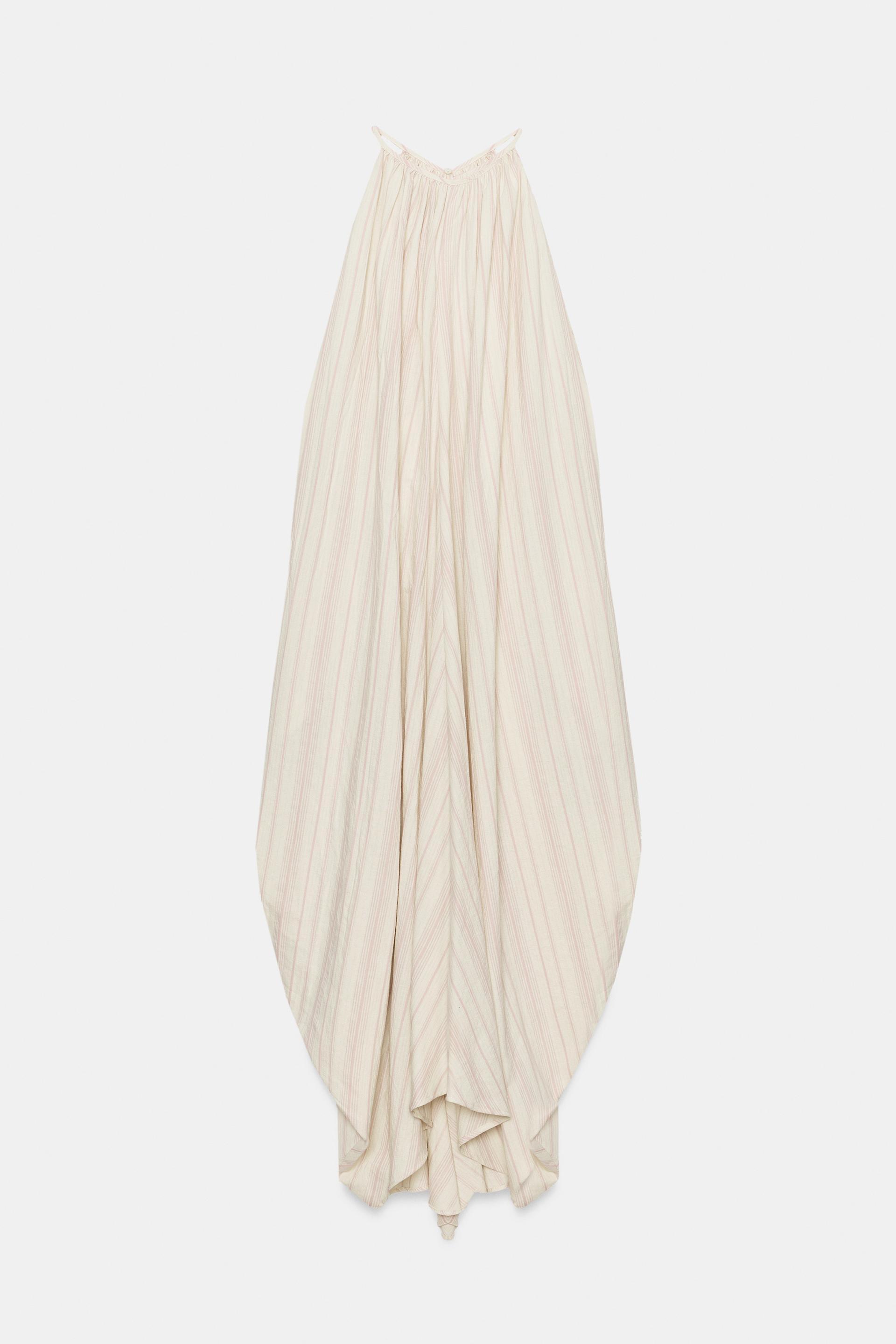 HALTER DRESS WITH LINEN ZW COLLECTION by ZARA