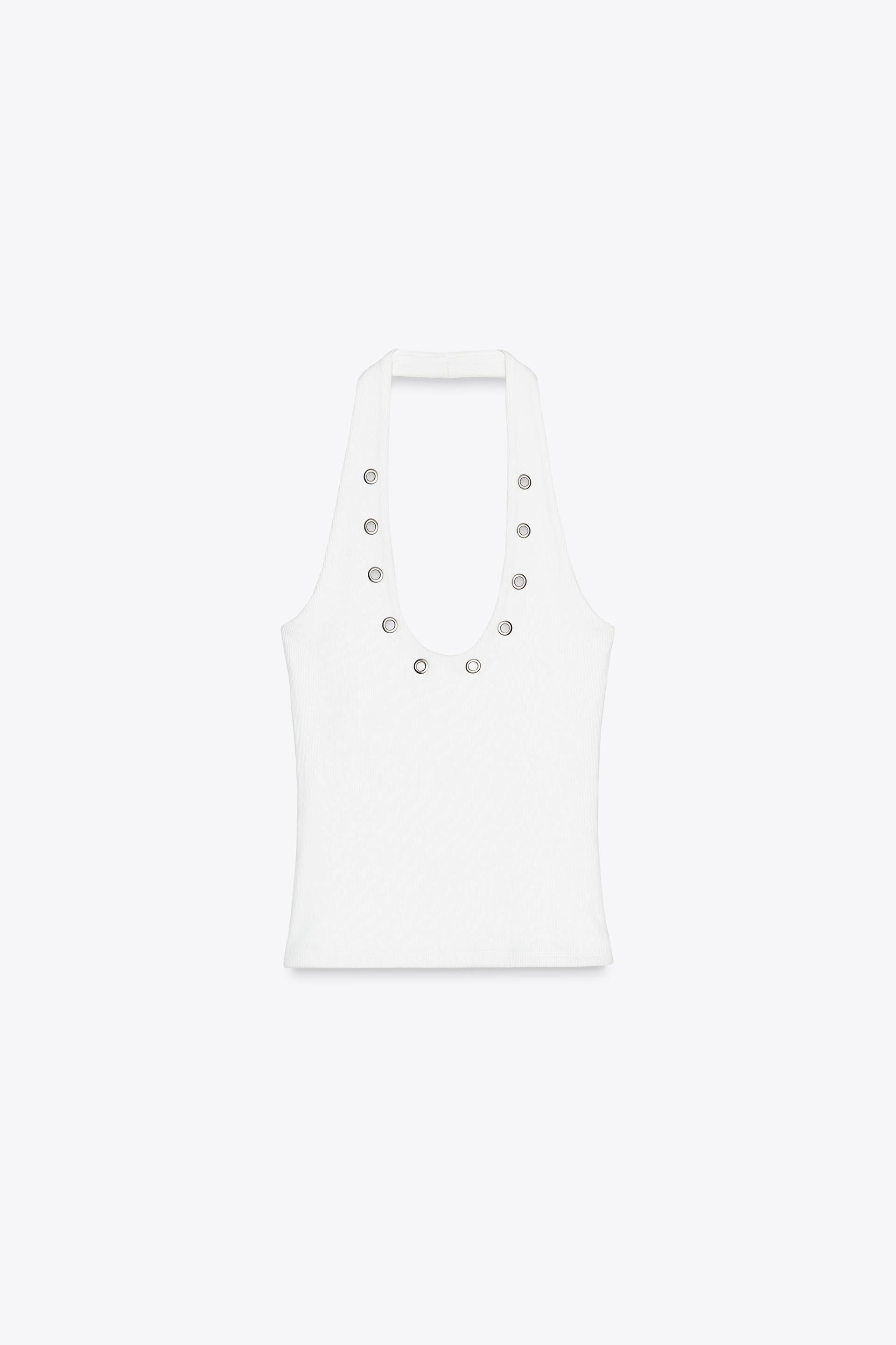 HALTER T-SHIRT WITH RINGS by ZARA