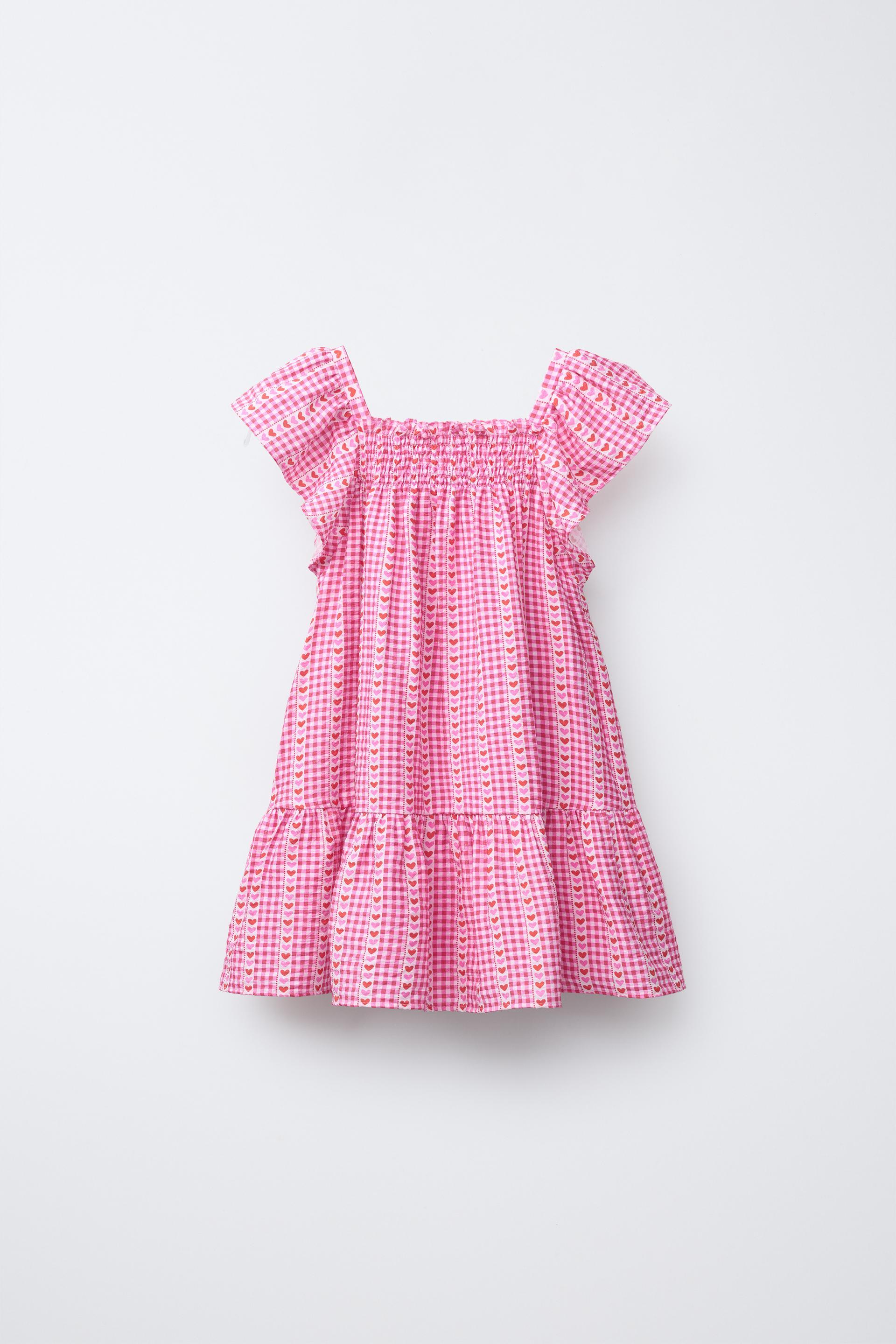 HEART AND CHECK PRINT DRESS by ZARA