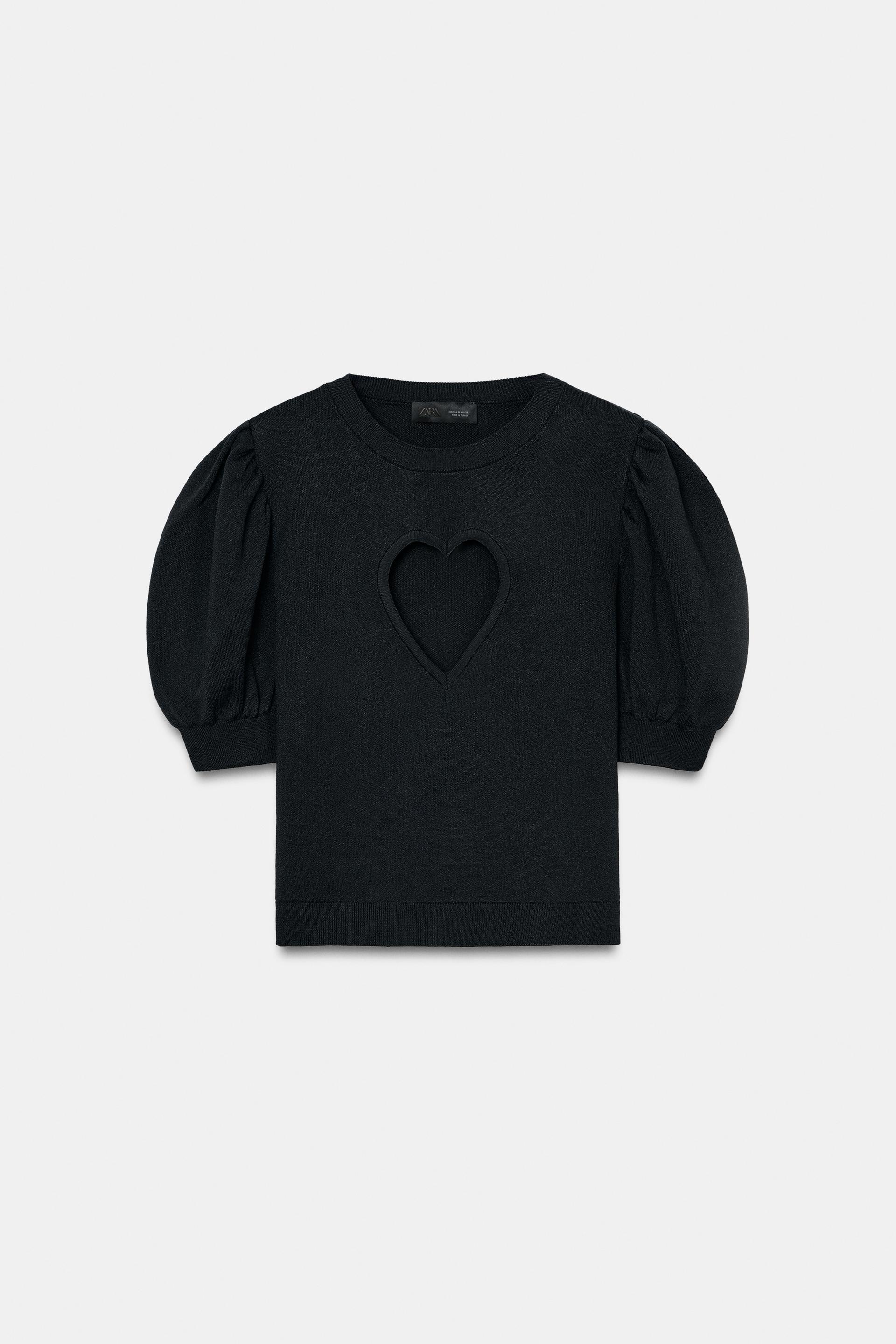 HEART CUT-OUT KNIT JUMPER by ZARA