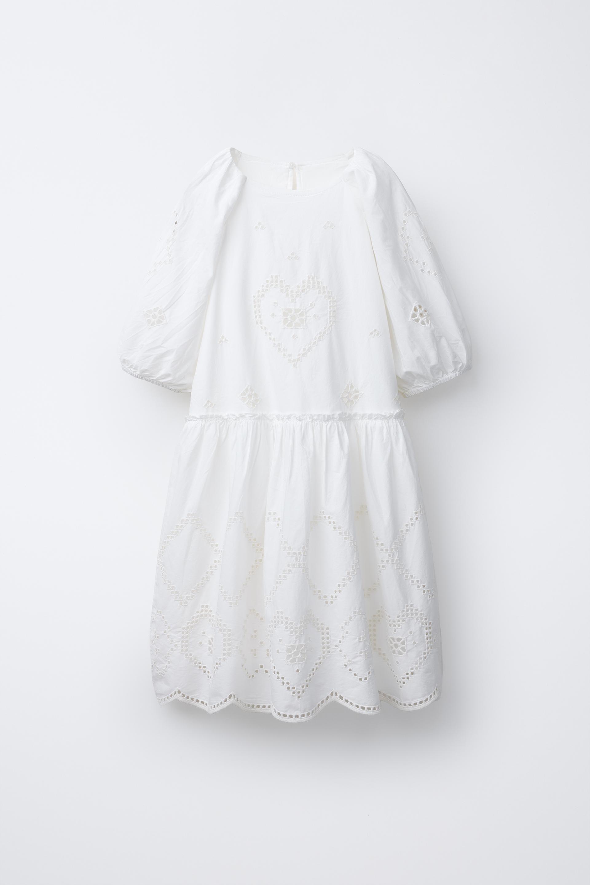 HEART EMBROIDERY DRESS by ZARA