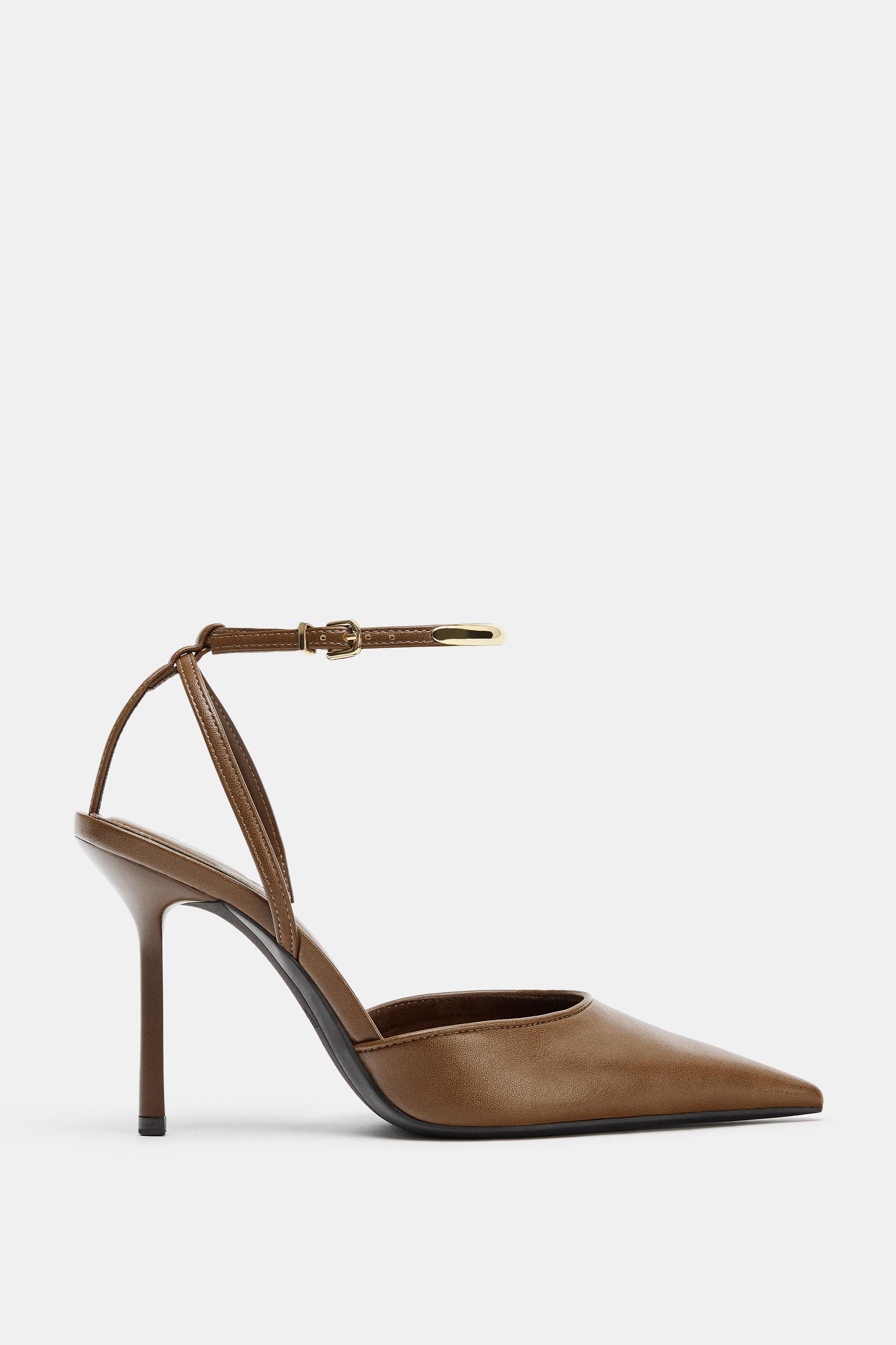 HEELS WITH METALLIC DETAIL by ZARA