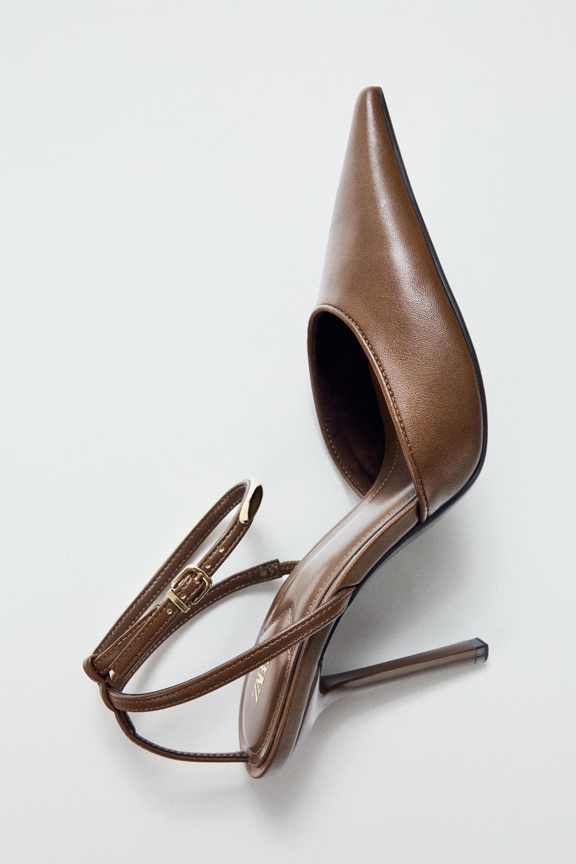 HEELS WITH METALLIC DETAIL by ZARA