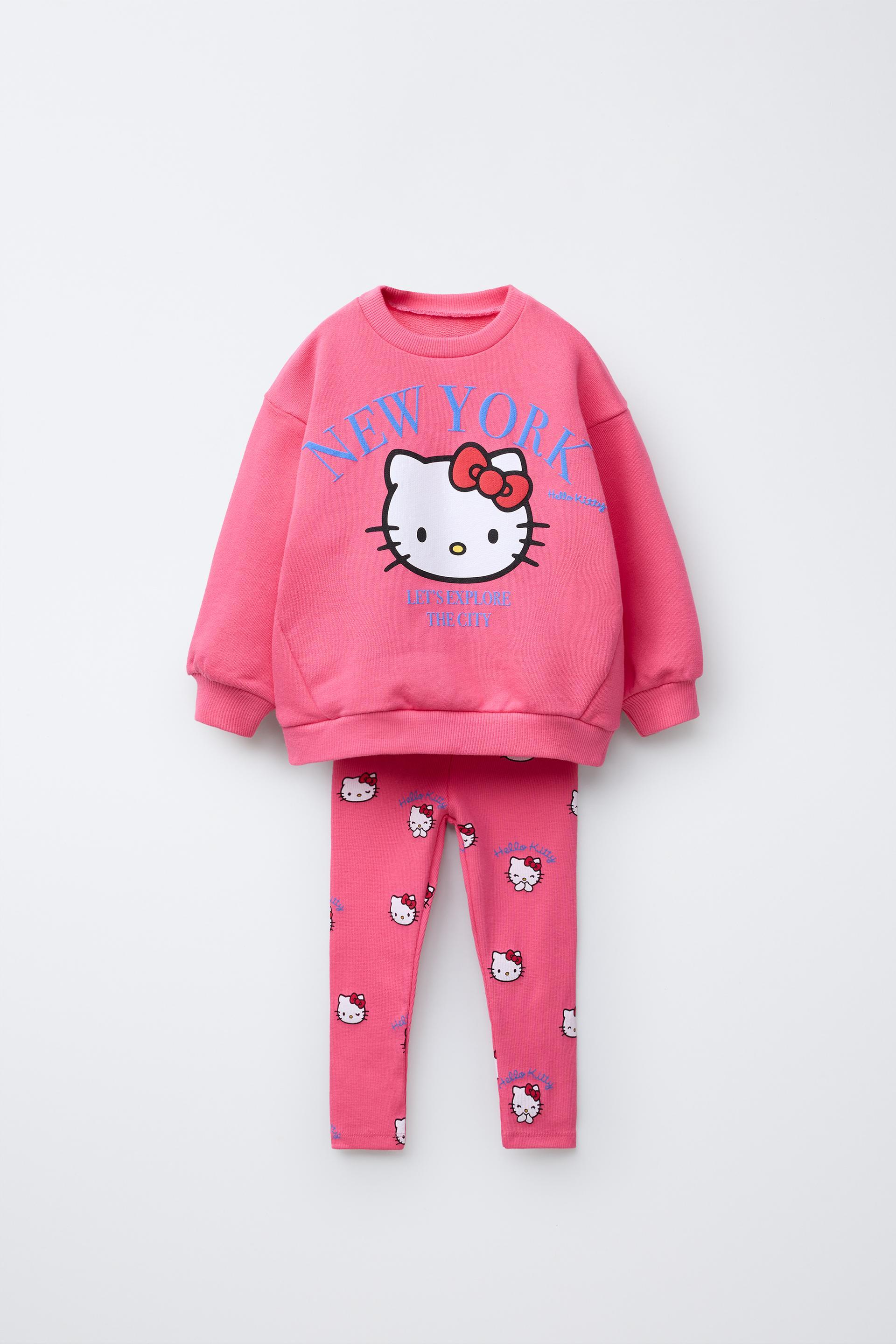 HELLO KITTY © SANRIO RIBBED SWEAT-SHIRT AND LEGGINGS SET by ZARA