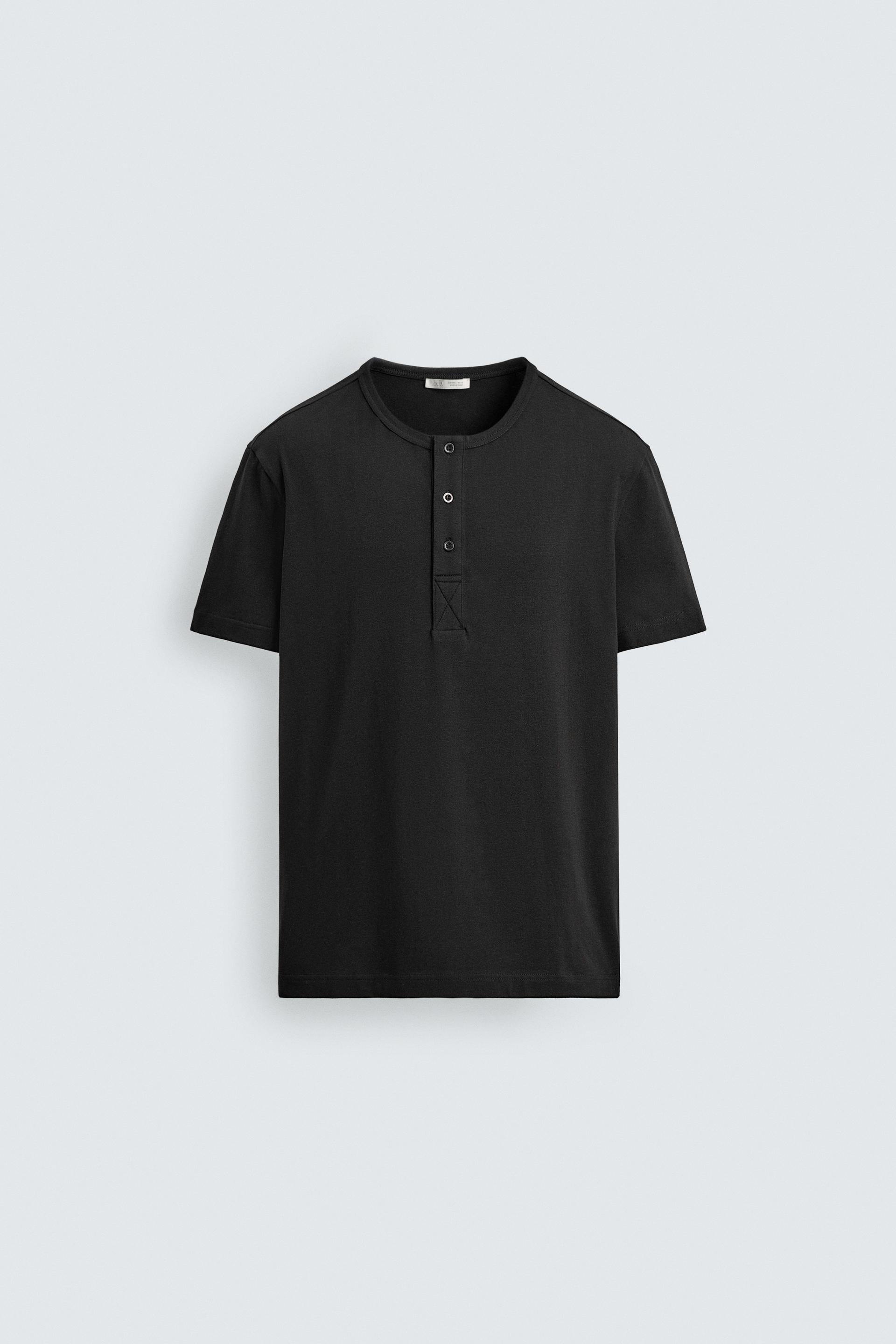 HENLEY NECK T-SHIRT by ZARA