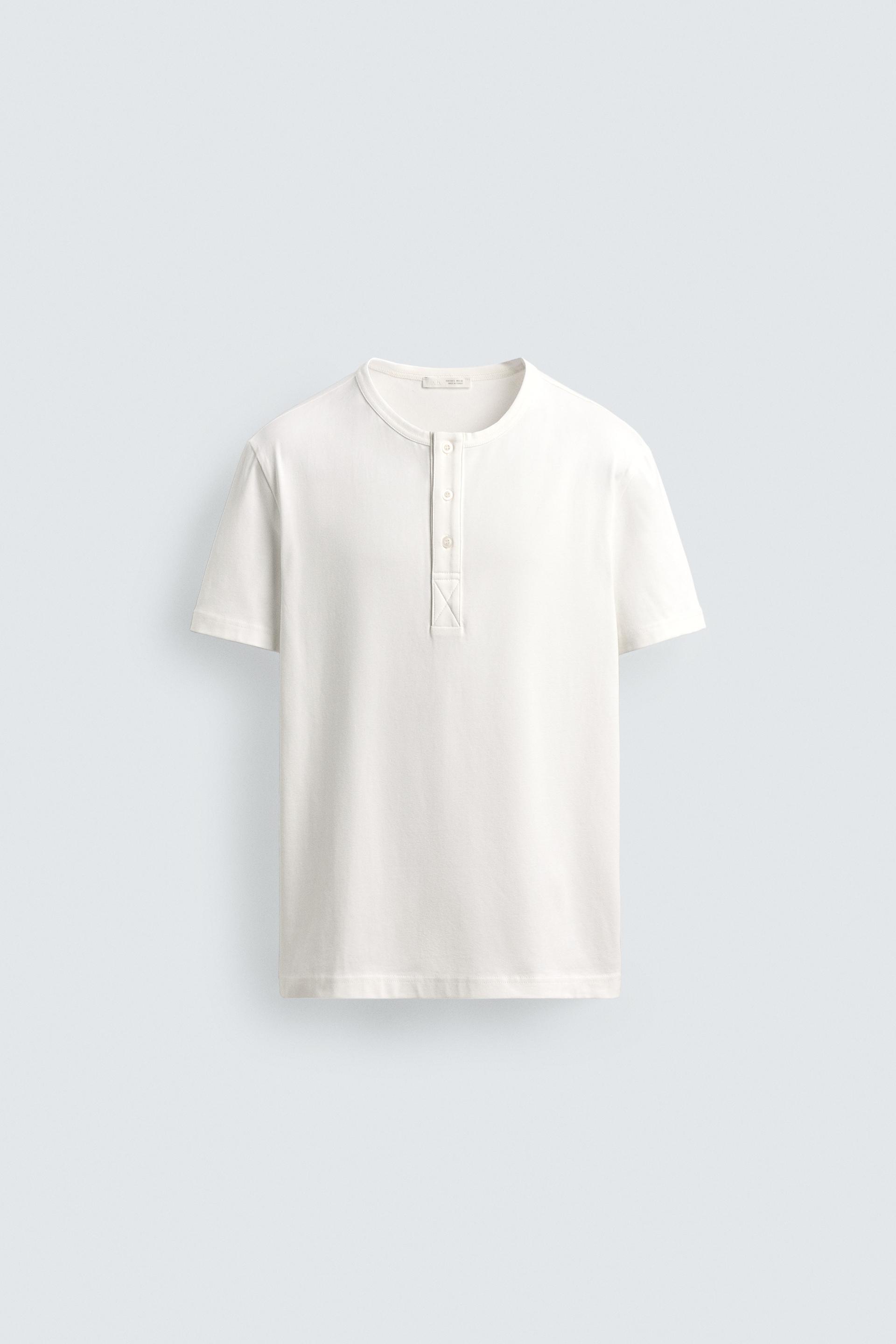 HENLEY NECK T-SHIRT by ZARA