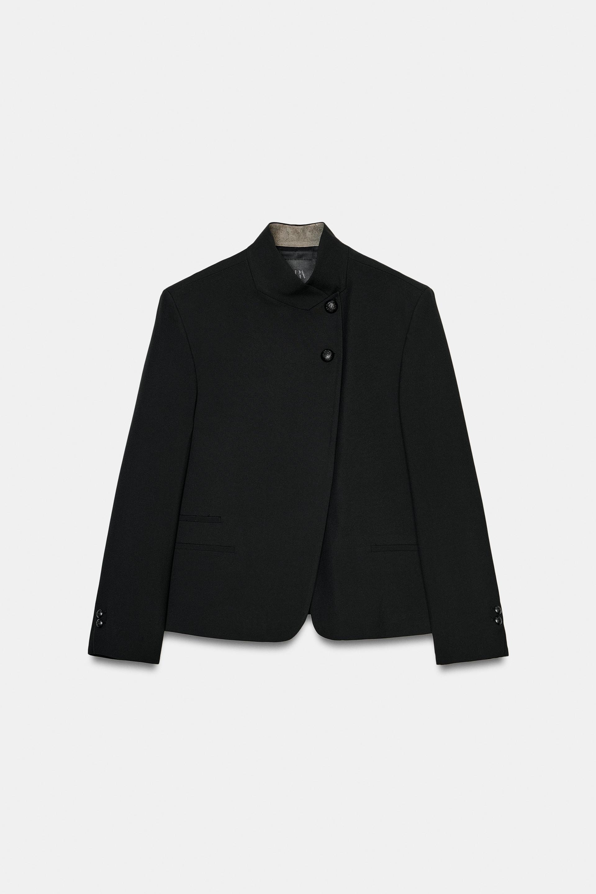 HIGH COLLAR BUTTONED BLAZER ZW COLLECTION by ZARA